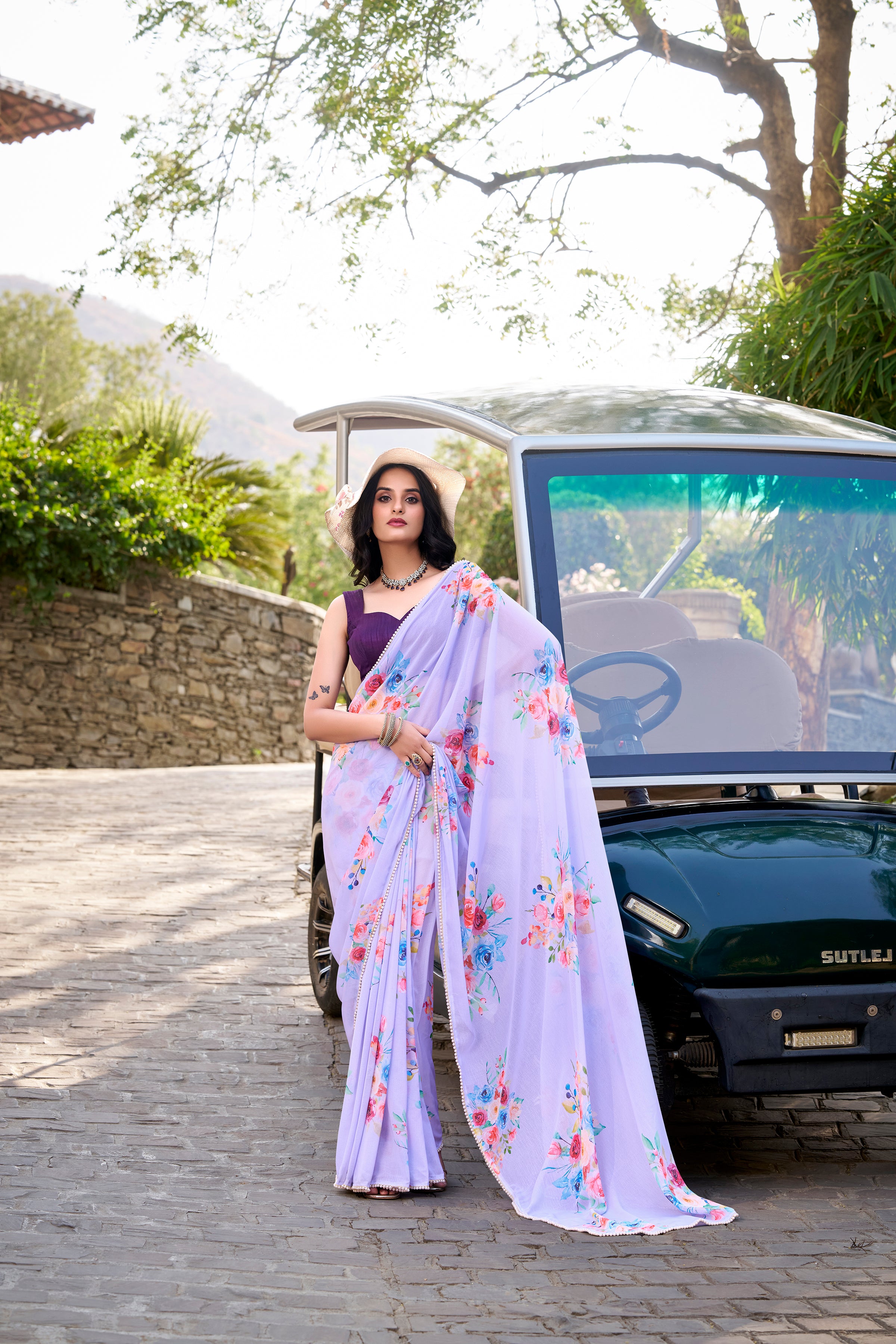 Floral Printed Saree For Women