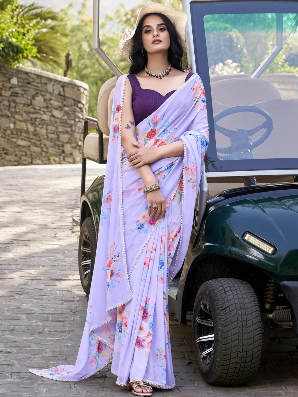 Floral Printed Saree For Women