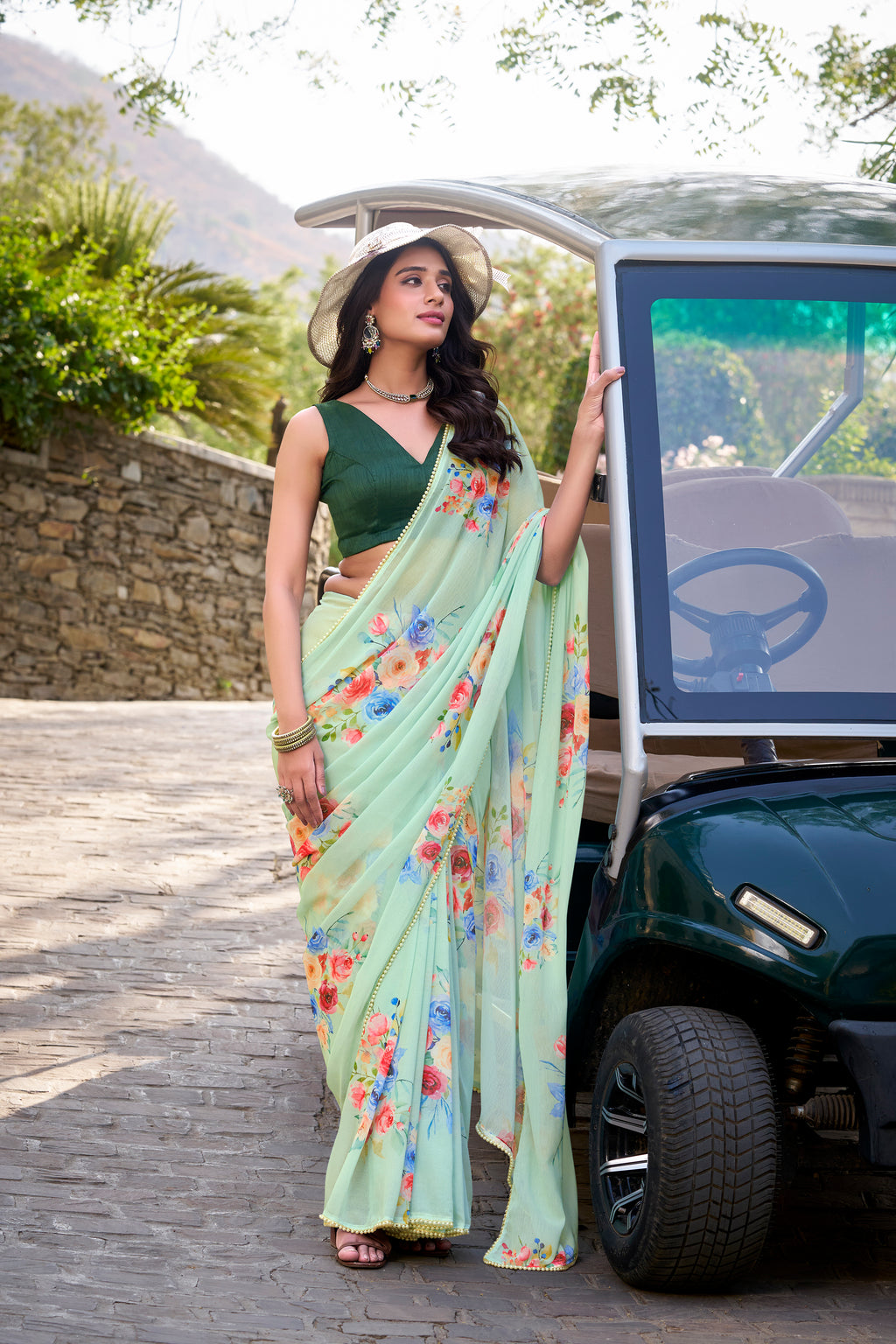 Floral Printed Saree For Women