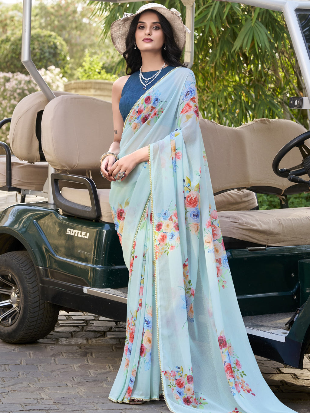 Floral Printed Saree For Women