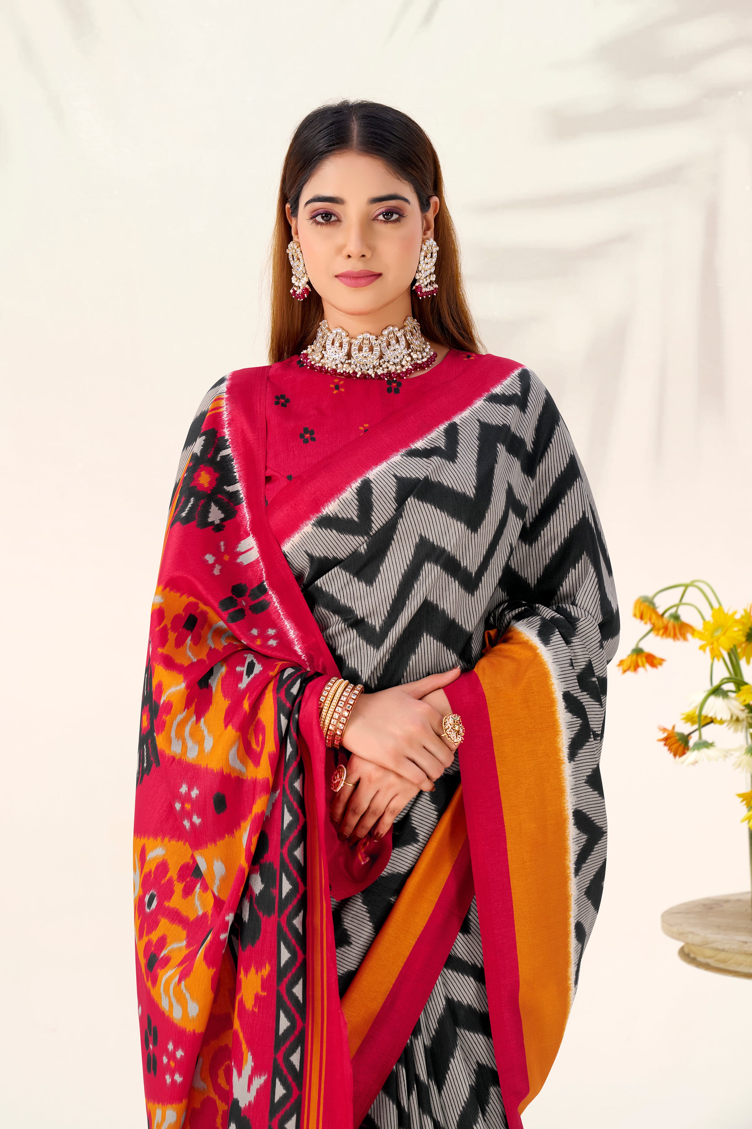 Tussar Silk Printed Saree