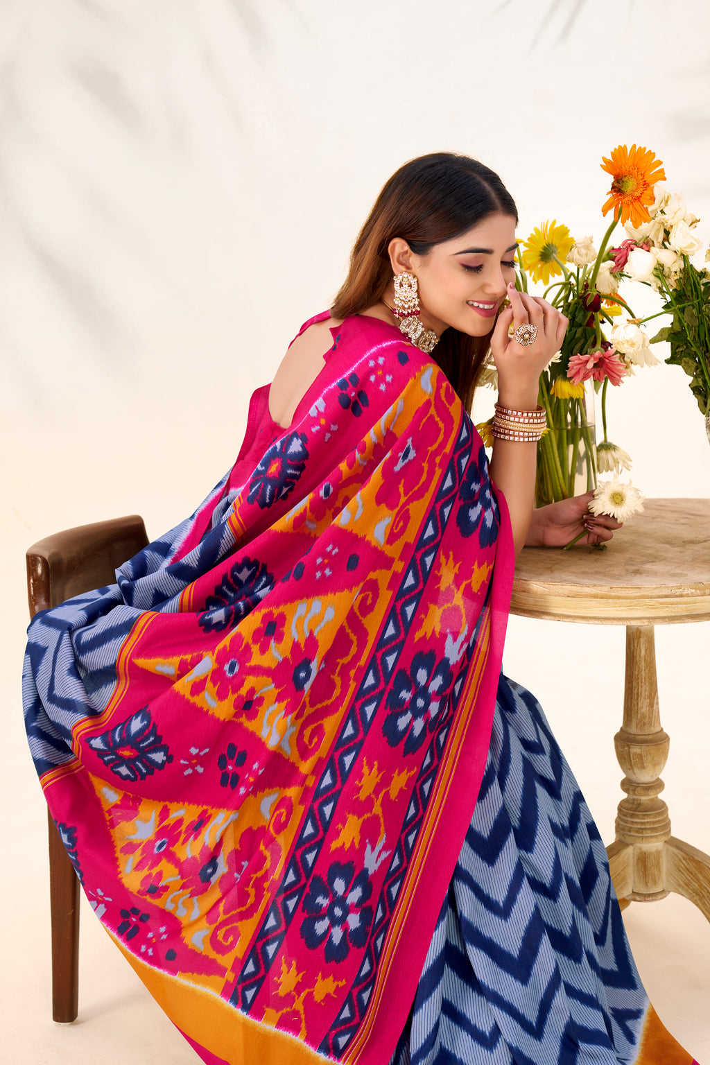 Tussar Silk Printed Saree