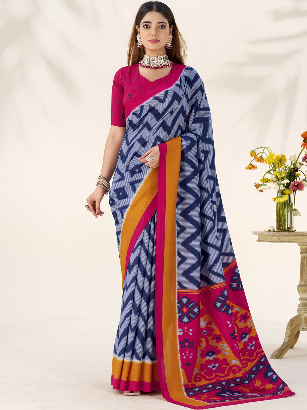 Tussar Silk Printed Saree