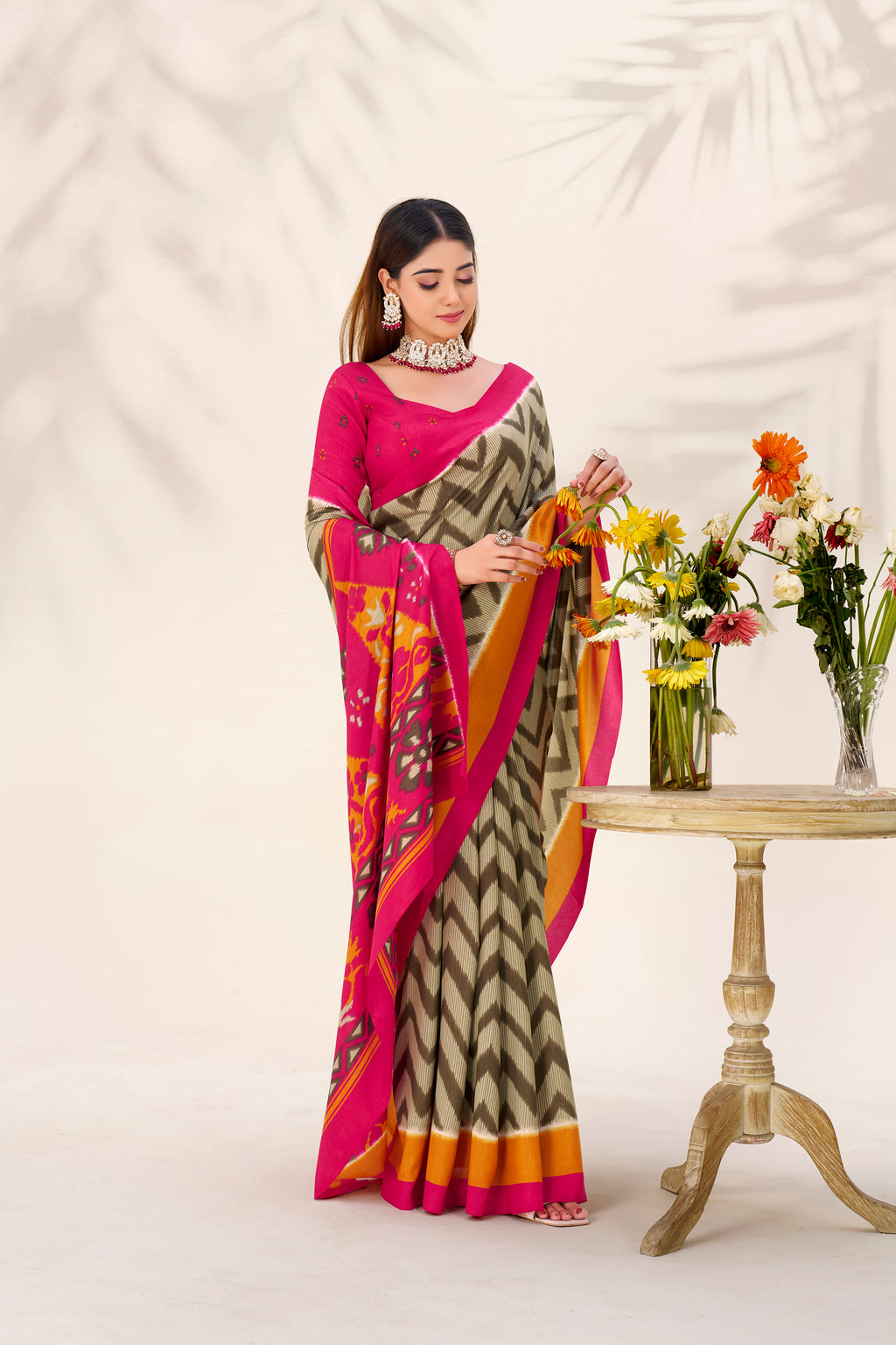 Tussar Silk Printed Saree