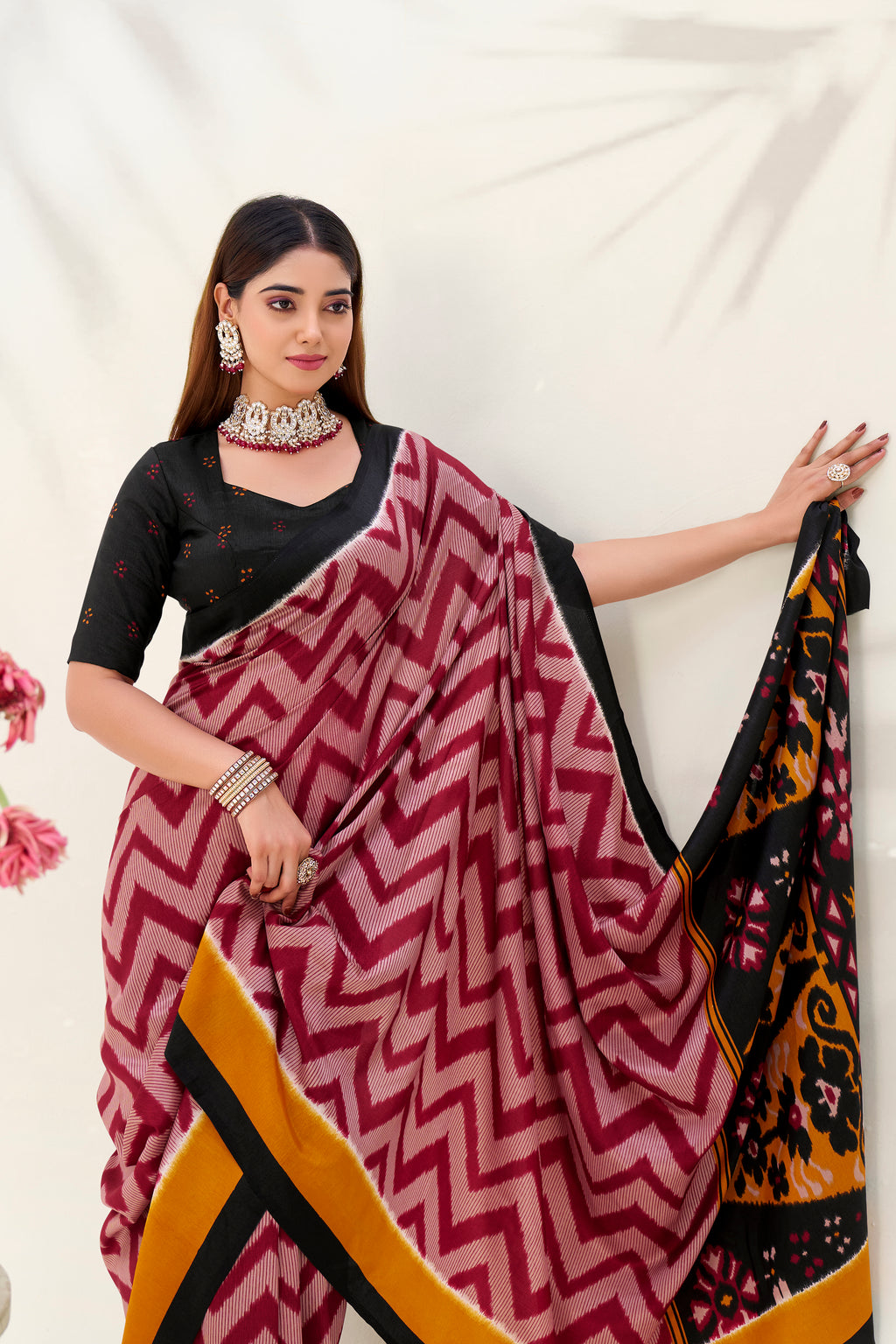 Tussar Silk Printed Saree