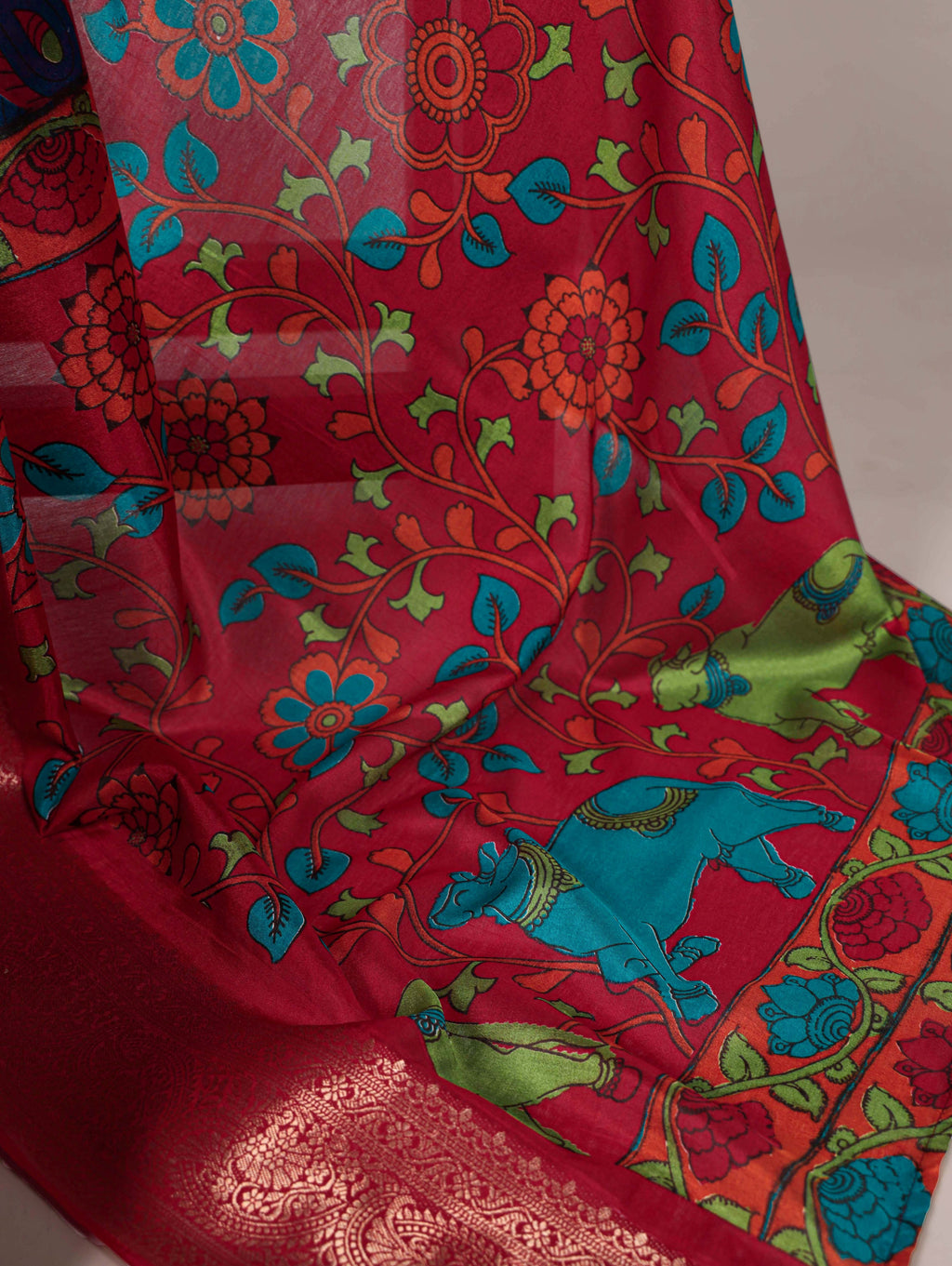 Tussar Silk Printed Saree For Women