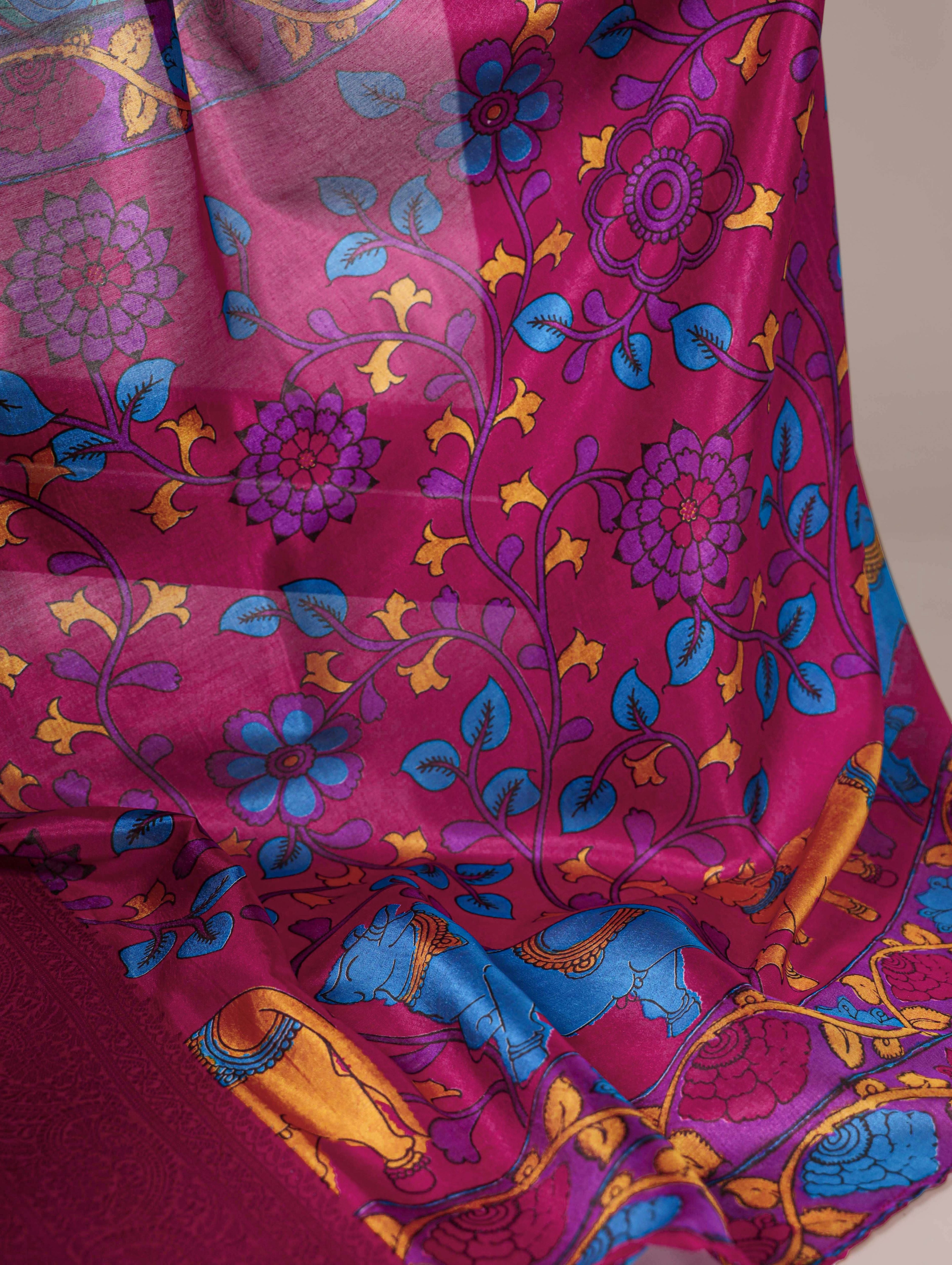 Tussar Silk Printed Saree For Women