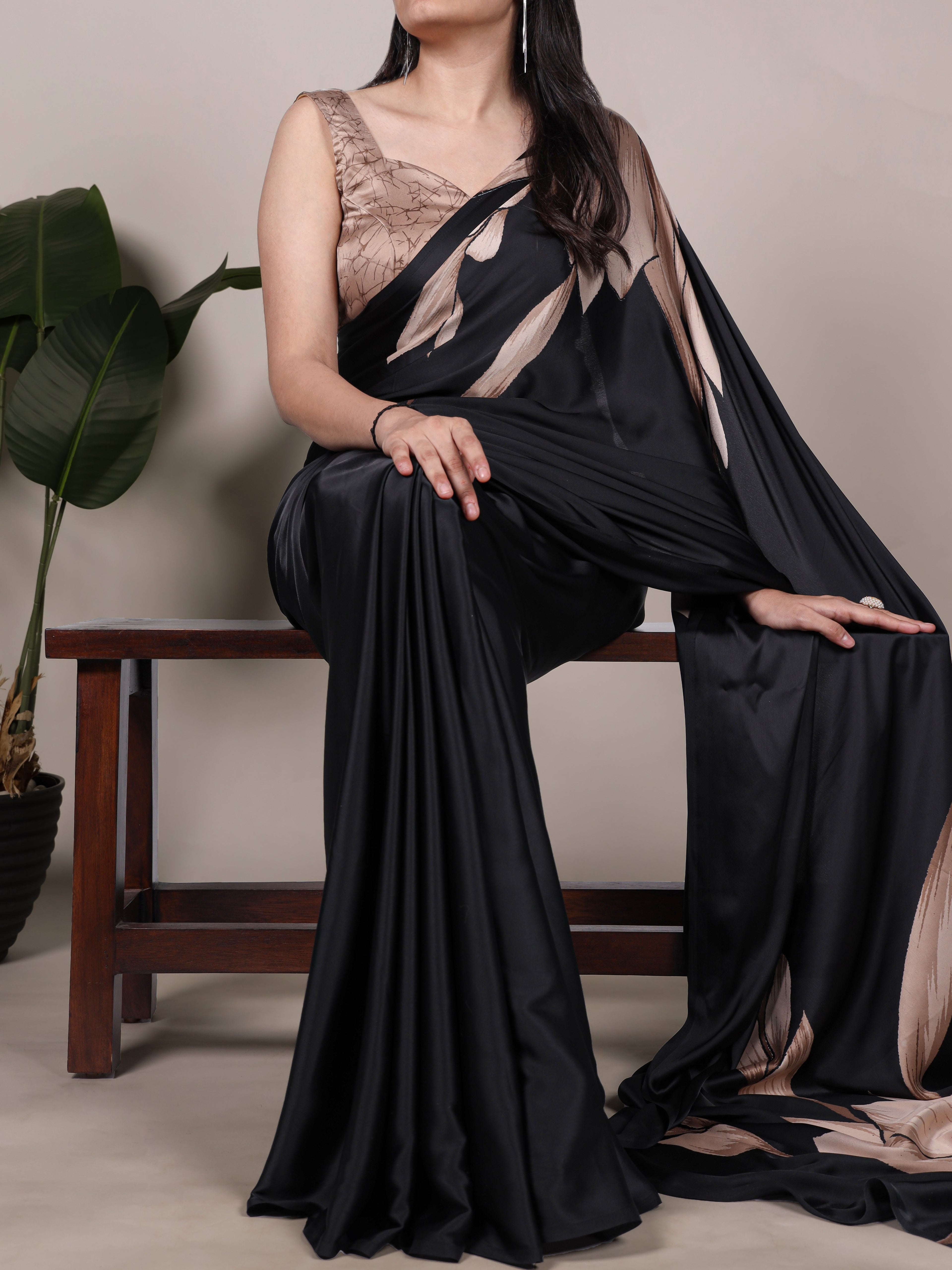 Satin Silk Floral Printed Saree