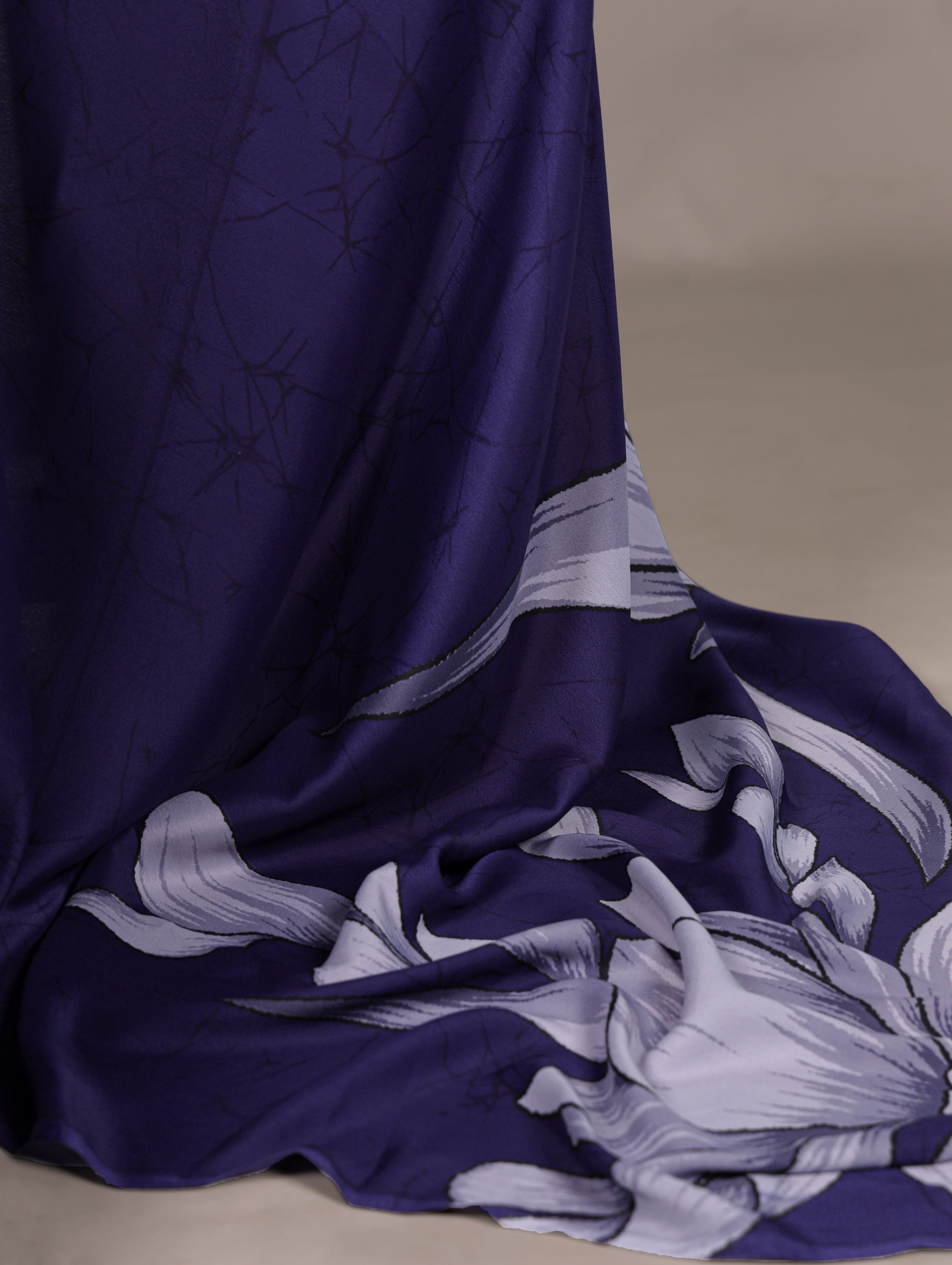 Satin Silk Floral Printed Saree