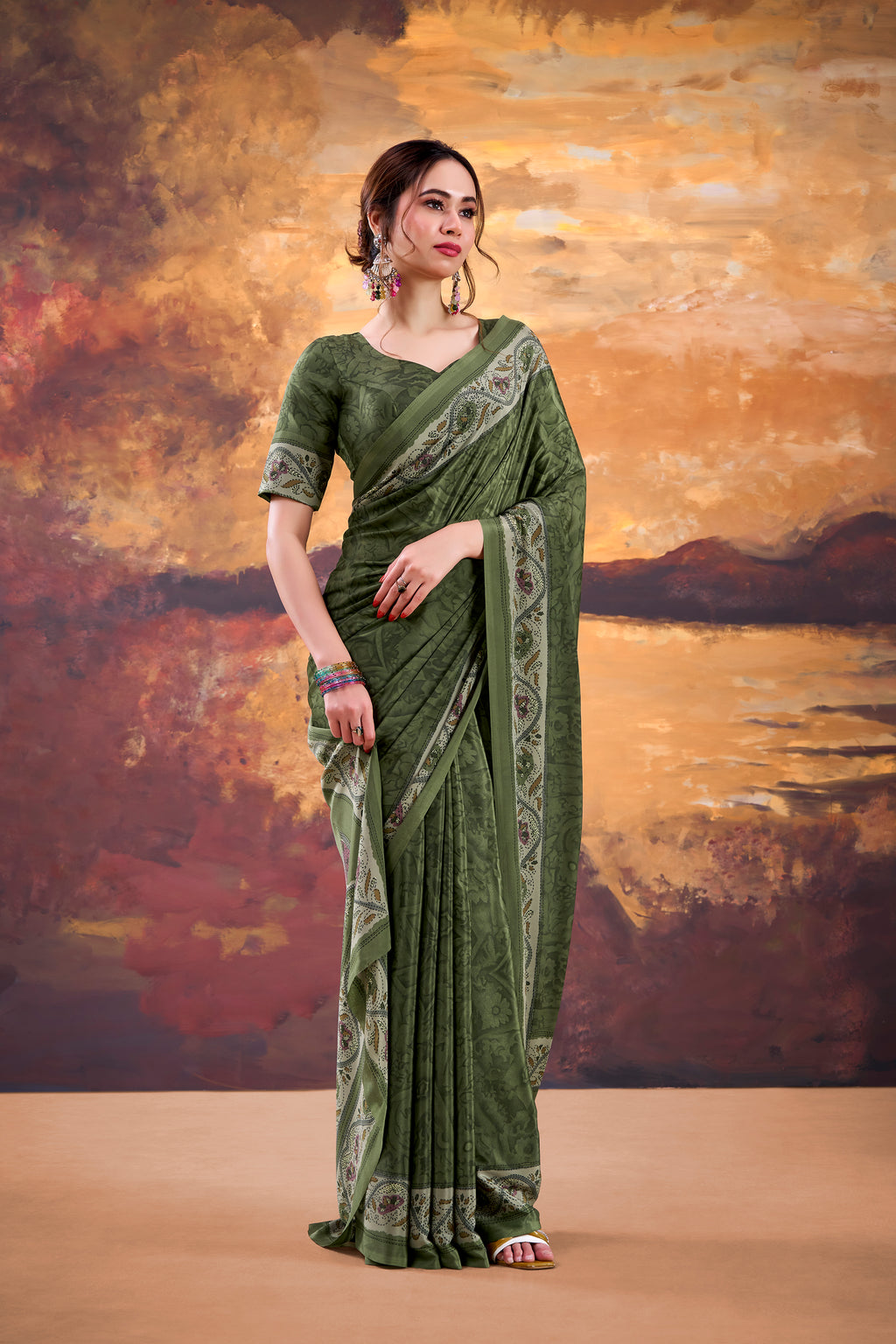 Crepe Printed Saree