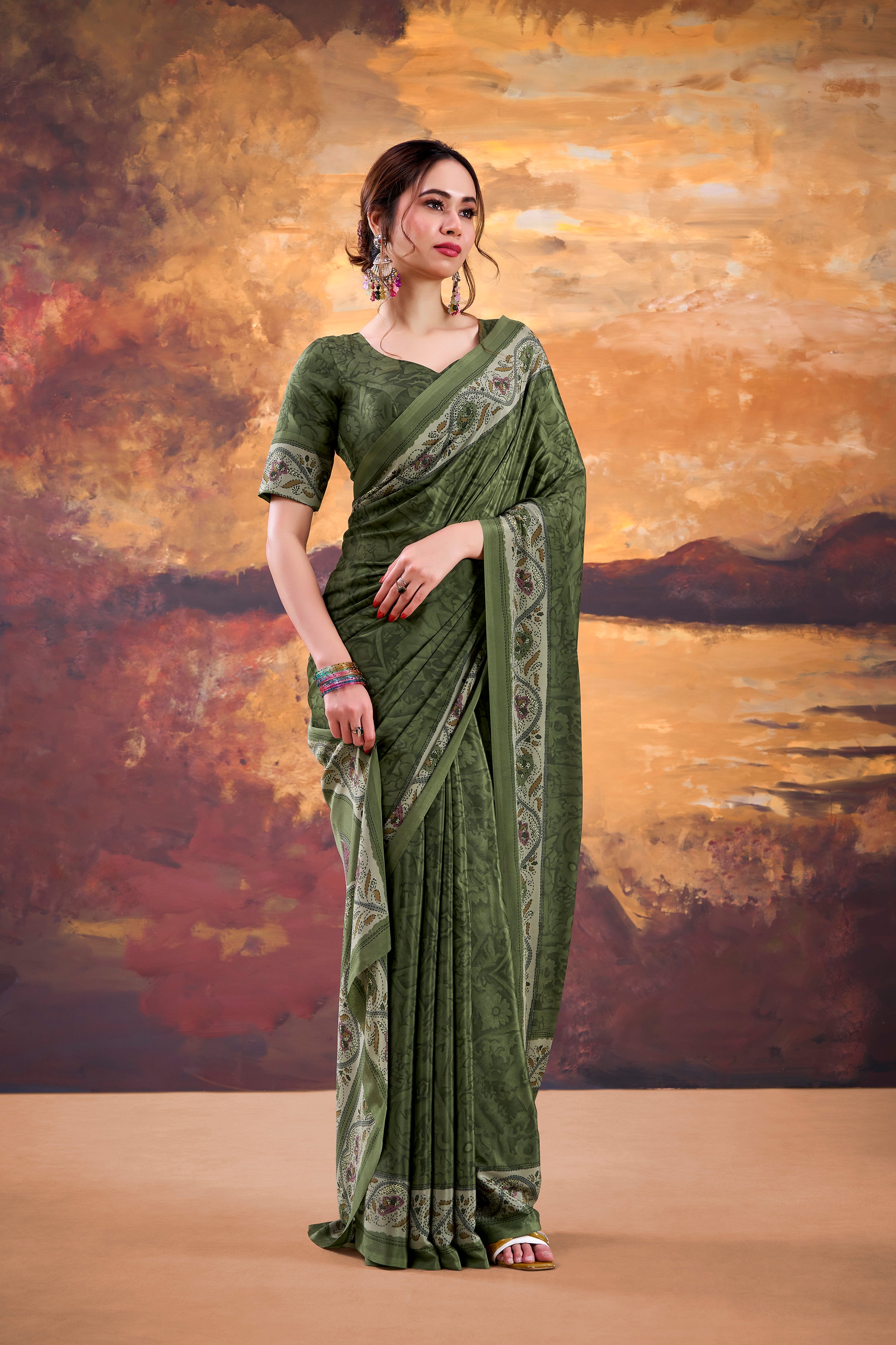 Crepe Printed Saree