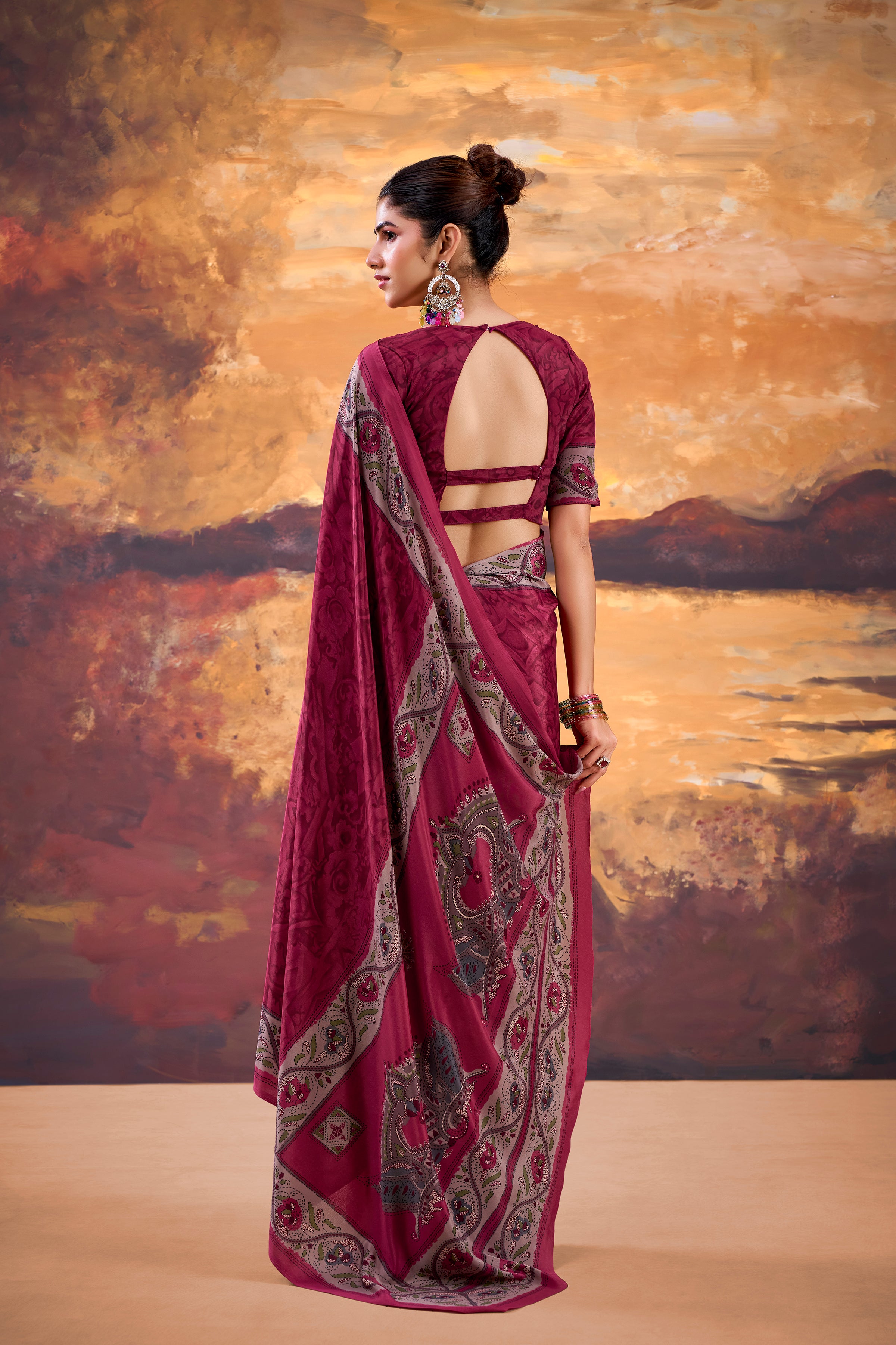 Crepe Printed Saree