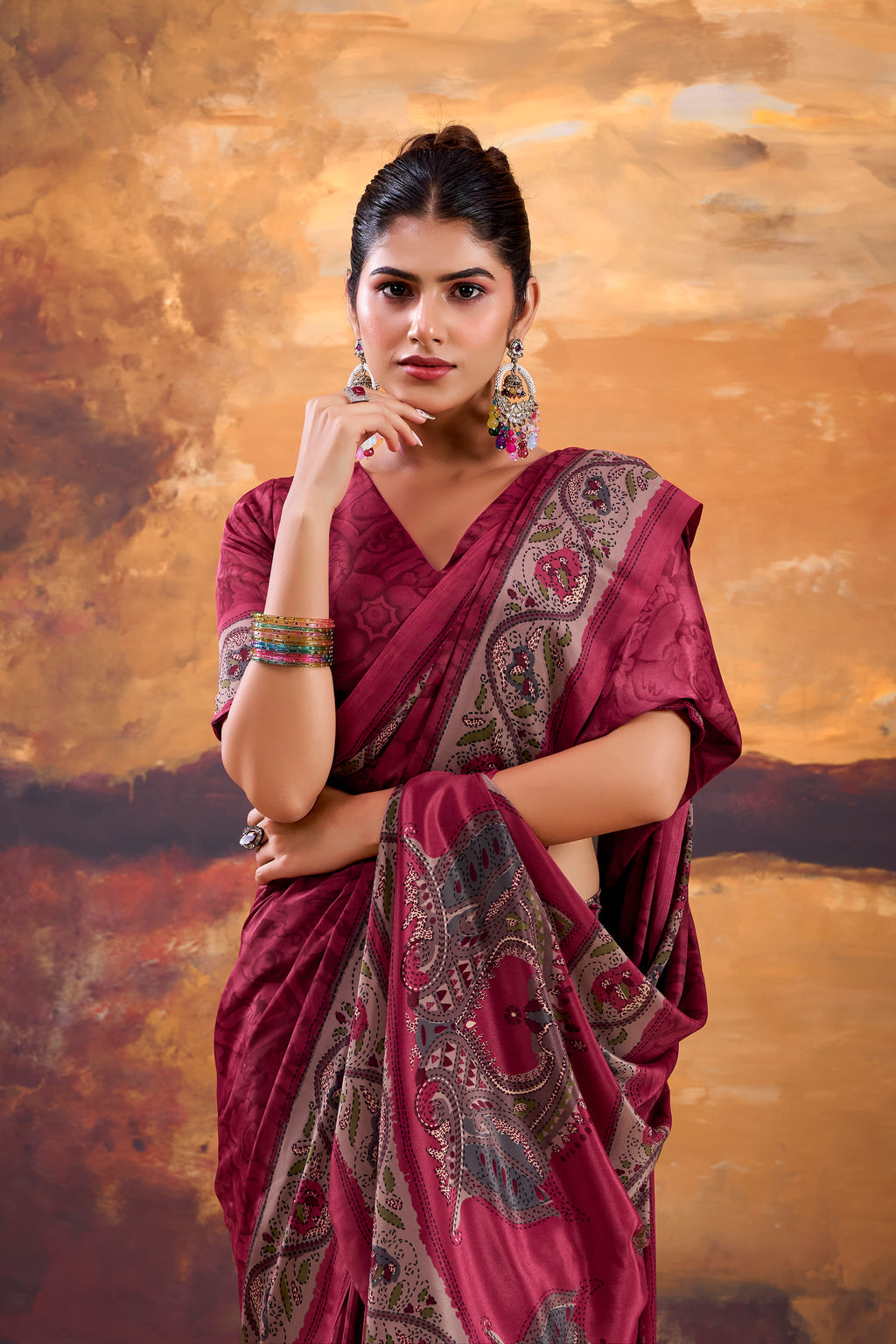 Crepe Printed Saree