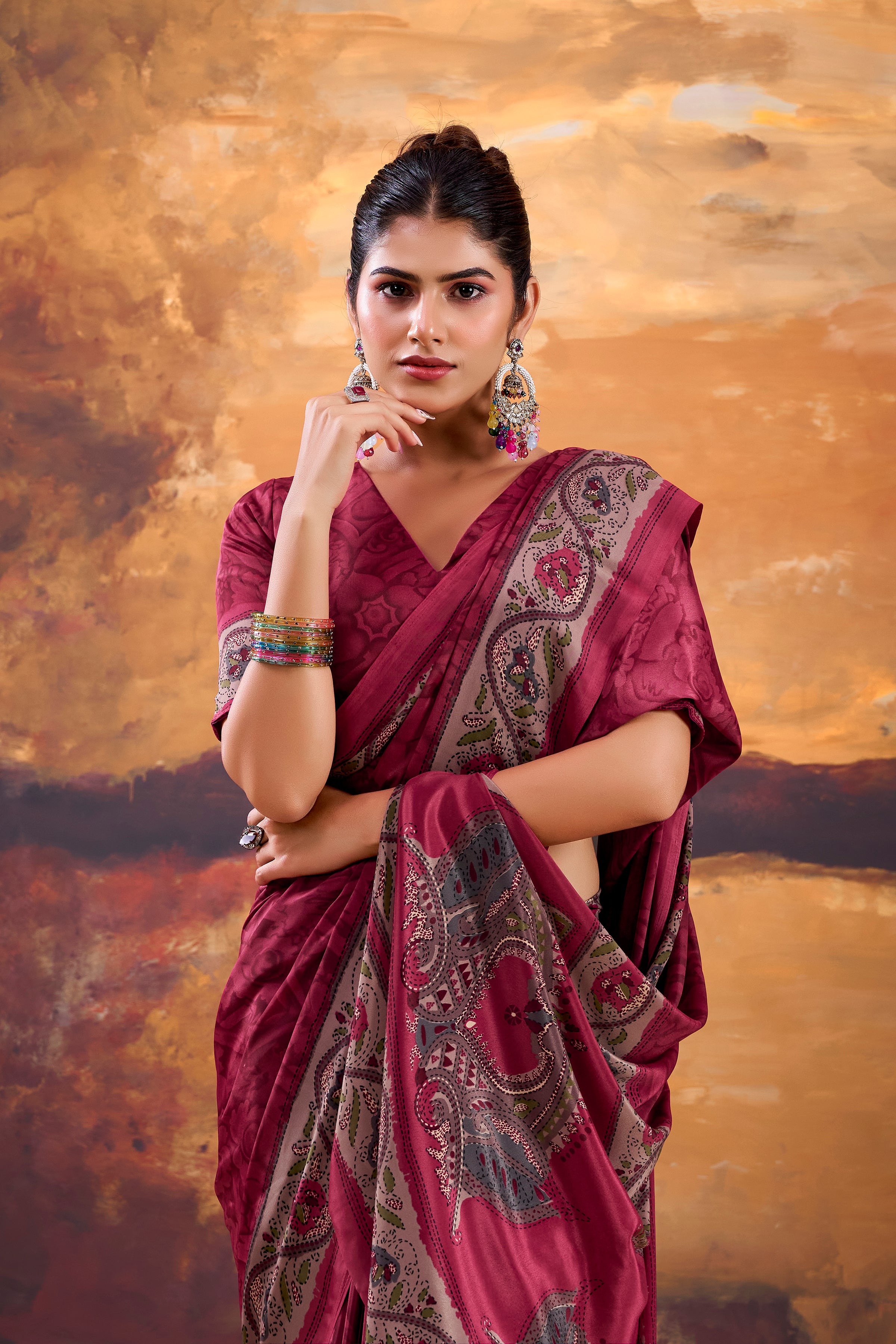 Crepe Printed Saree