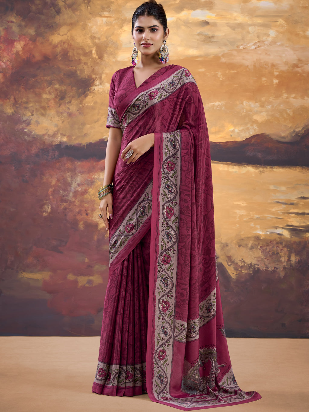 Crepe Printed Saree
