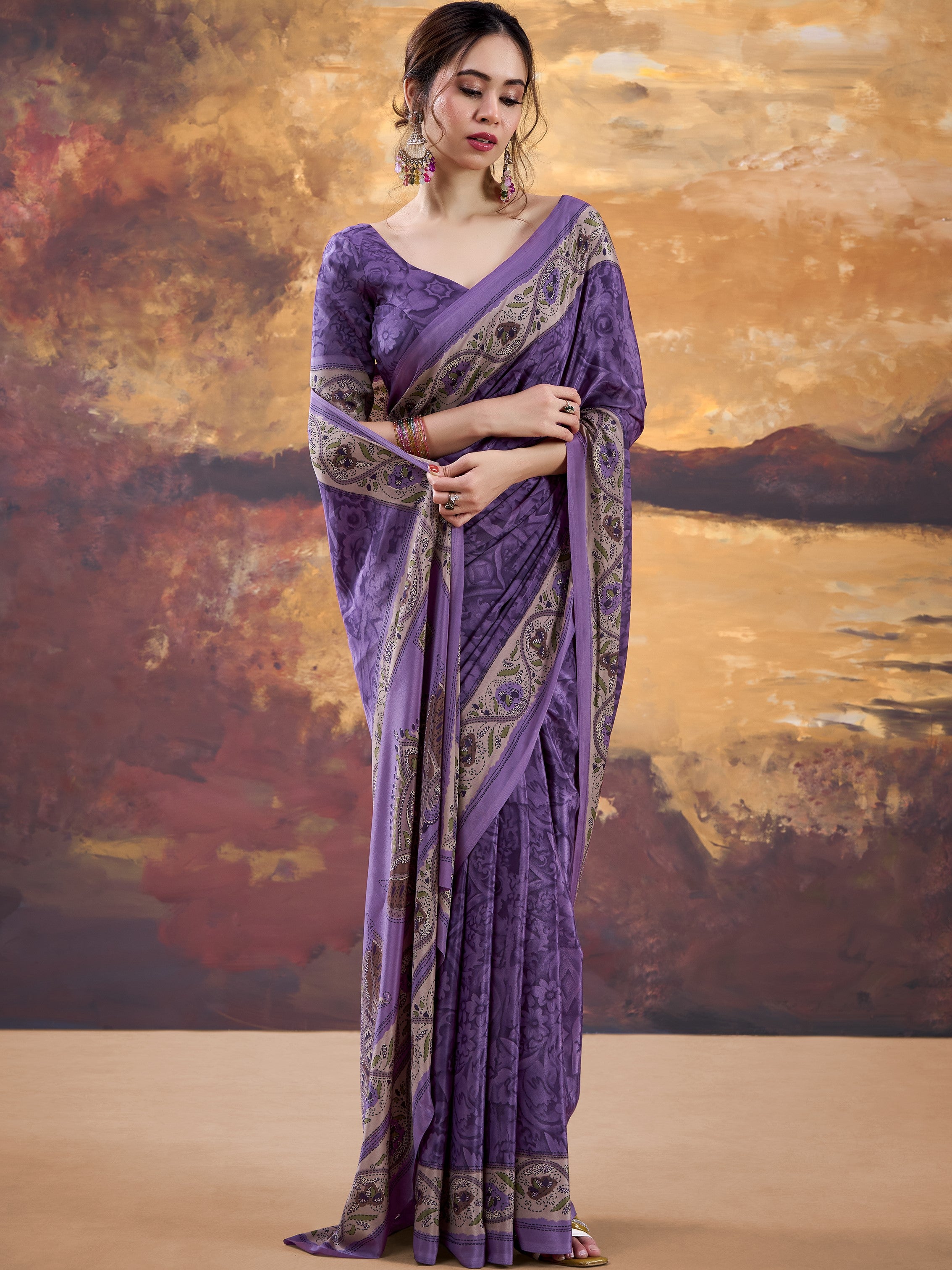 Crepe Printed Saree