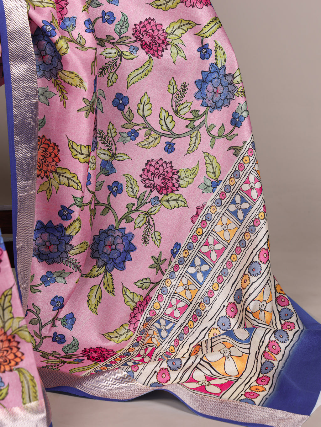 Tussar Silk Floral Printed Saree