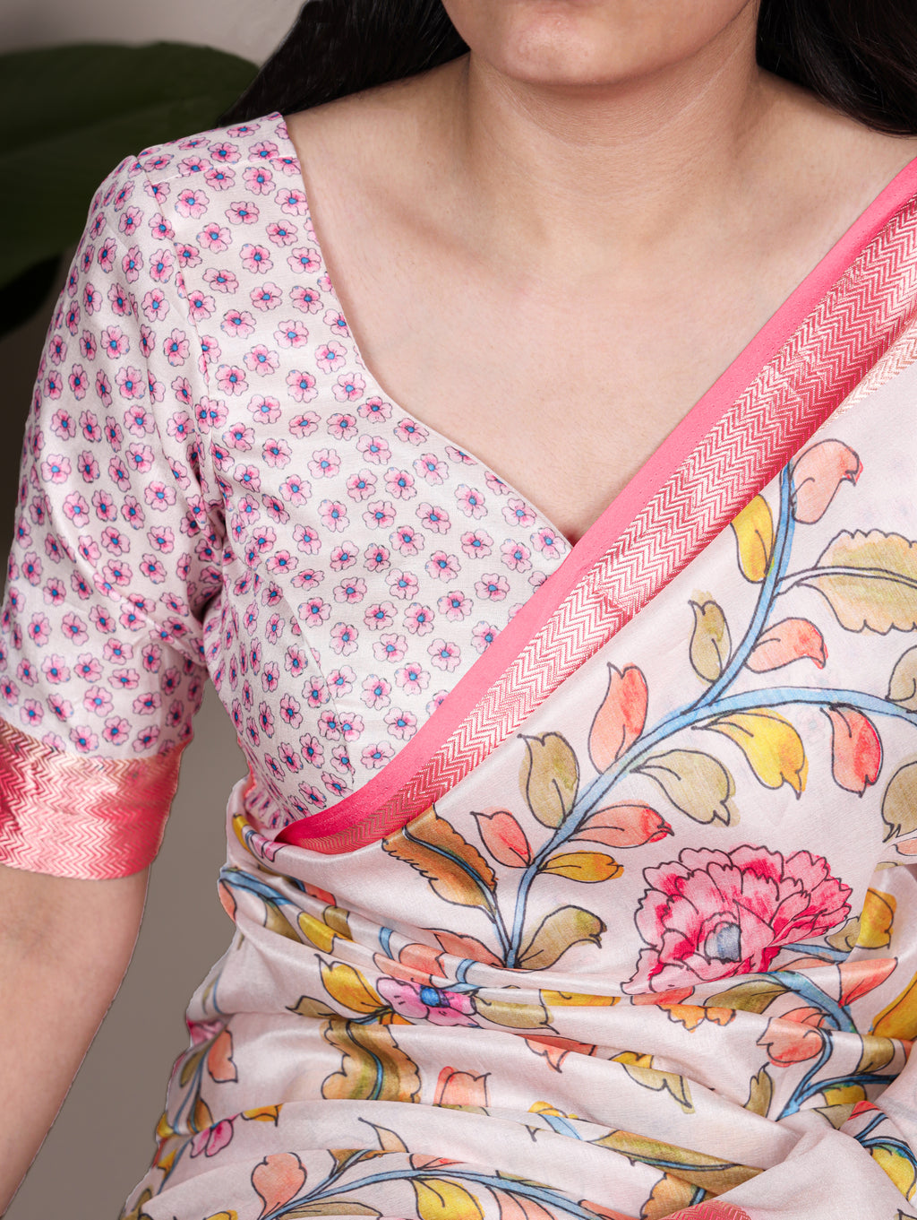 Tussar Silk Floral Printed Saree