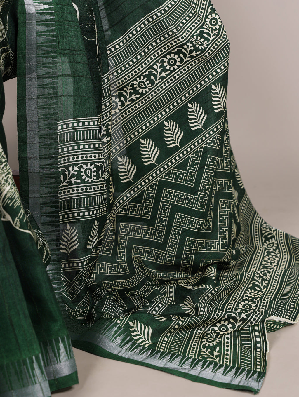 Slub Silk Floral Printed Saree