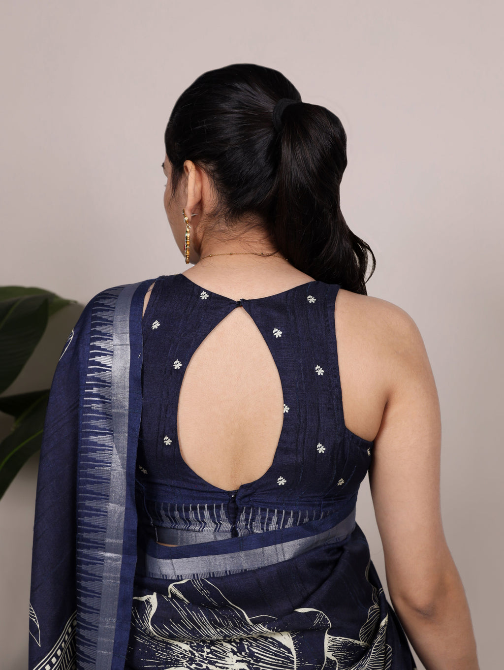 Slub Silk Floral Printed Saree