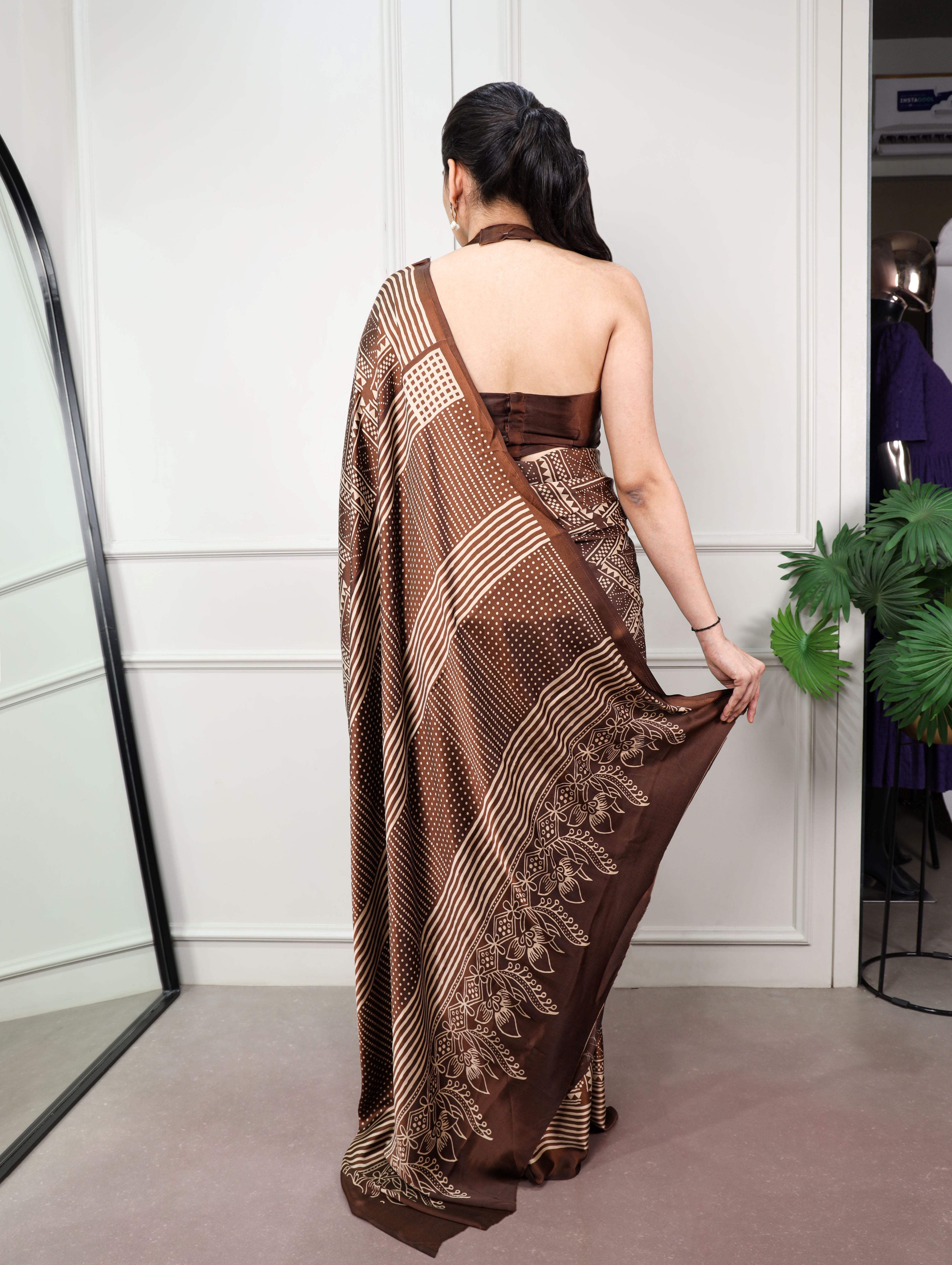 Satin Silk Printed Saree