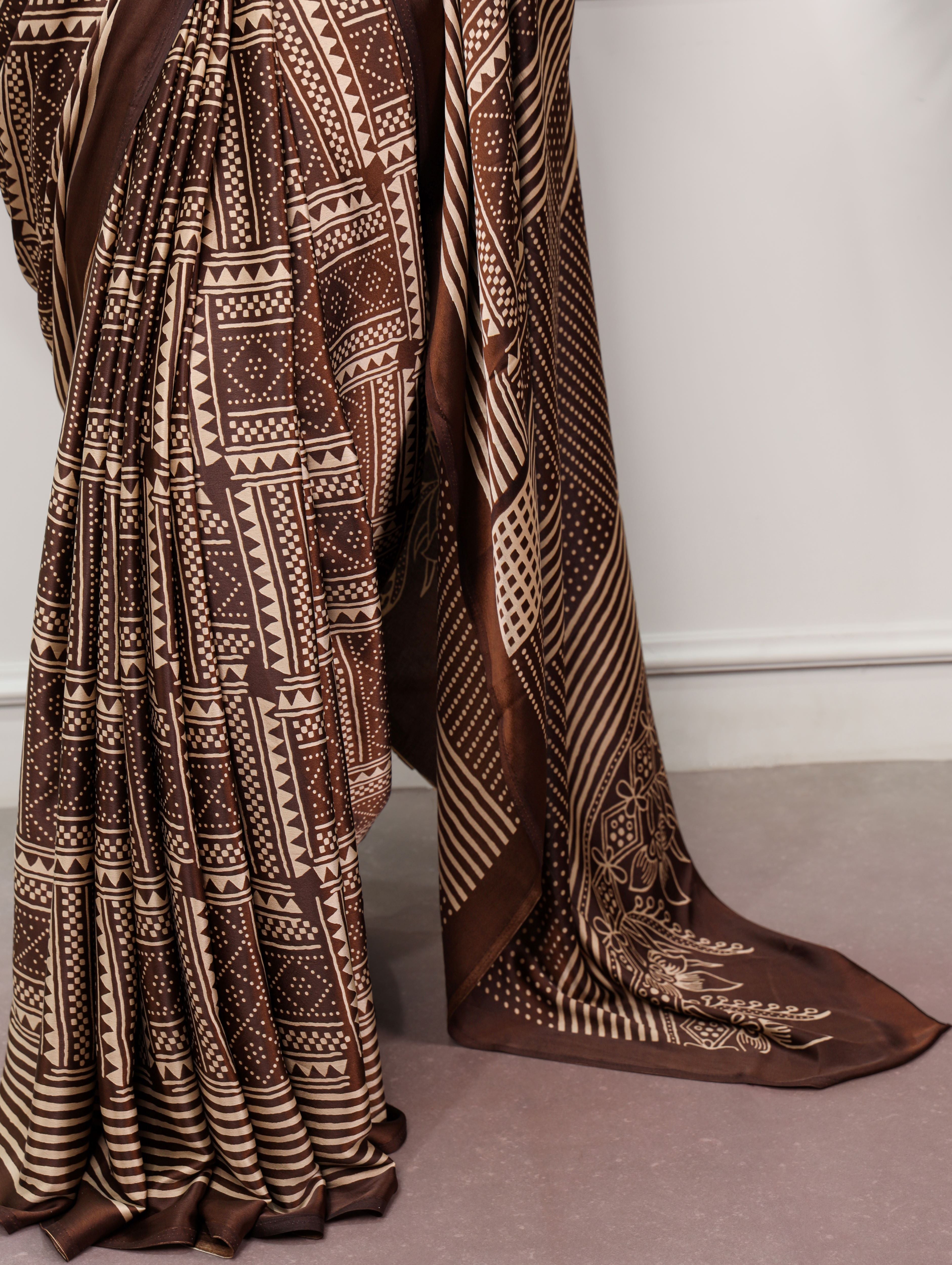 Satin Silk Printed Saree