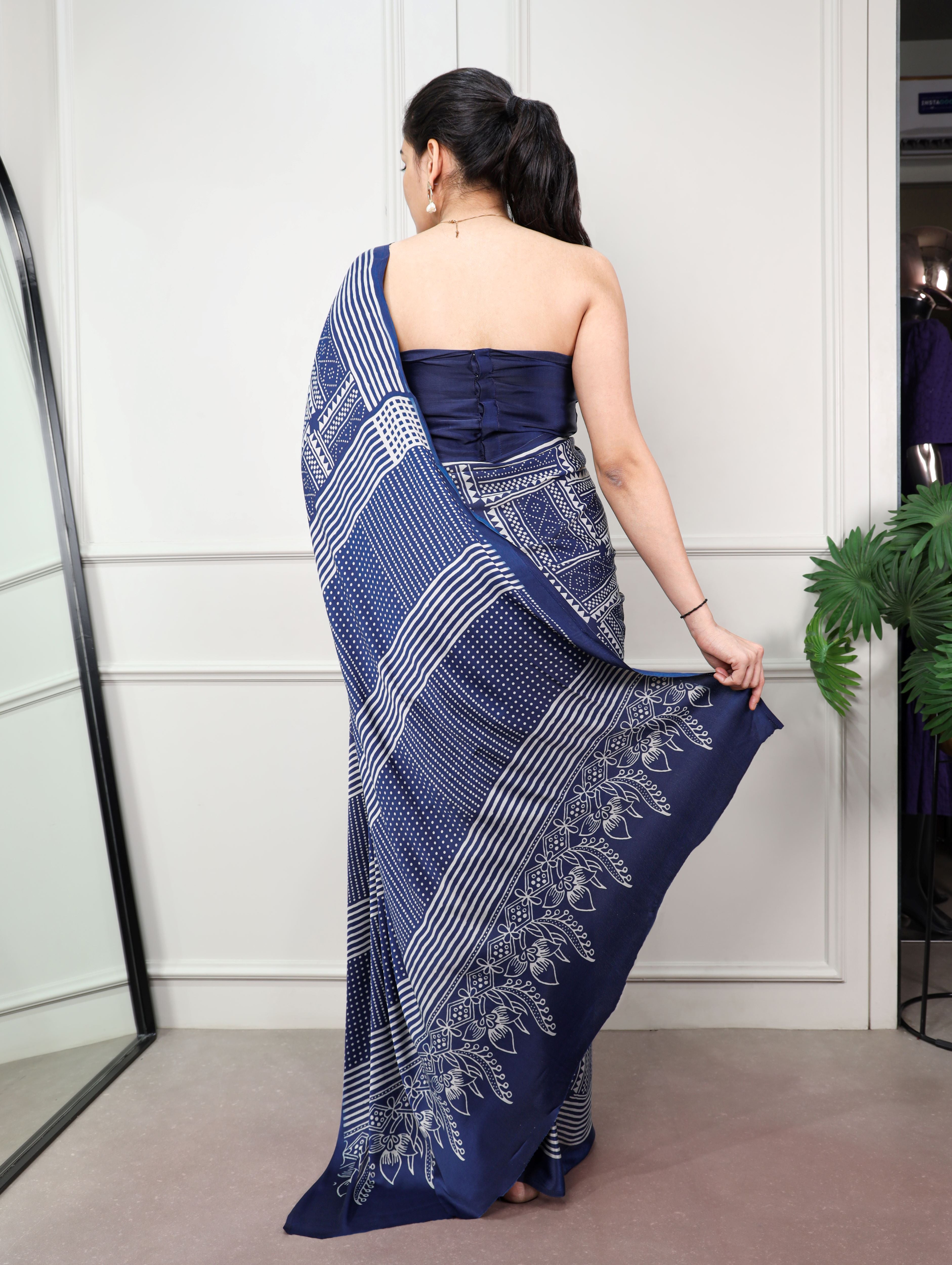 Satin Silk Printed Saree