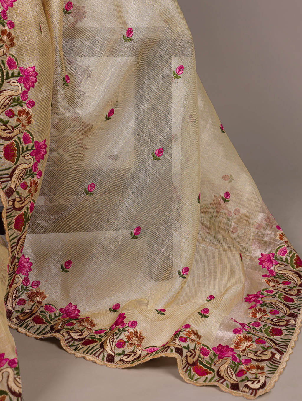 Zari Kota Tissue Saree For Women