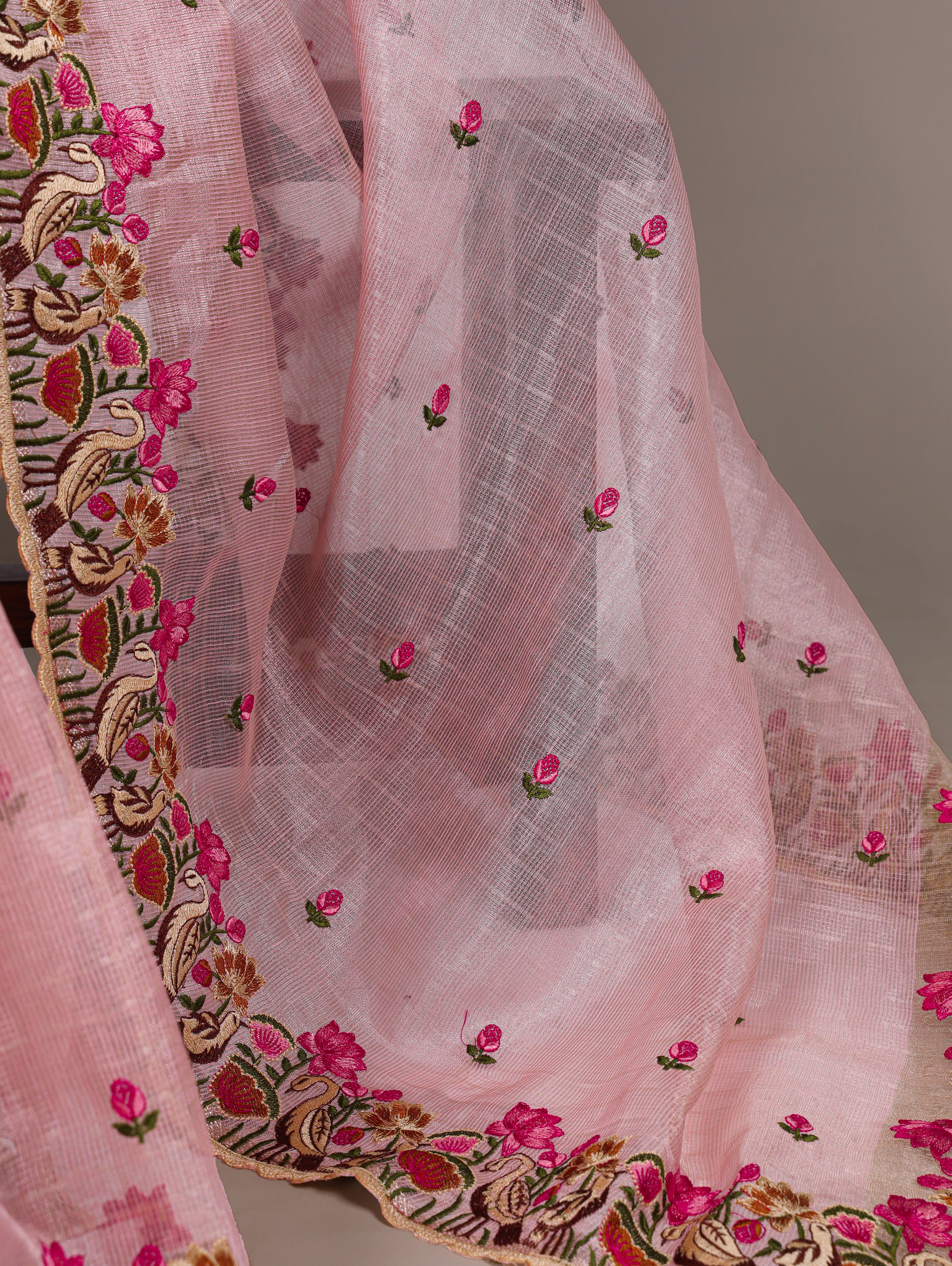 Zari Kota Tissue Saree For Women