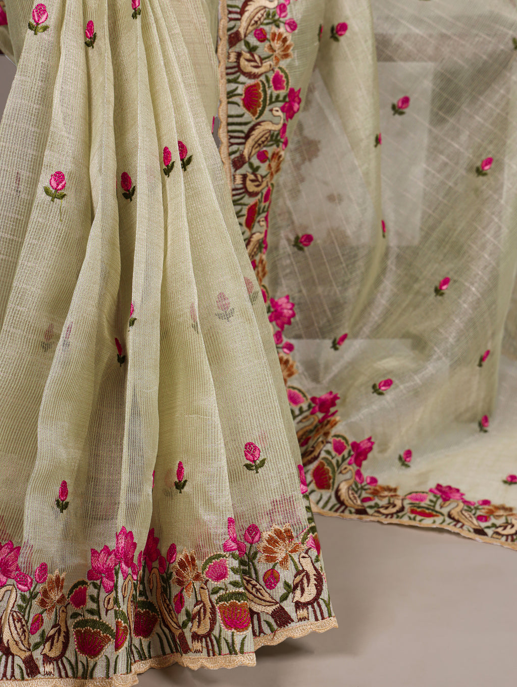 Zari Kota Tissue Saree For Women