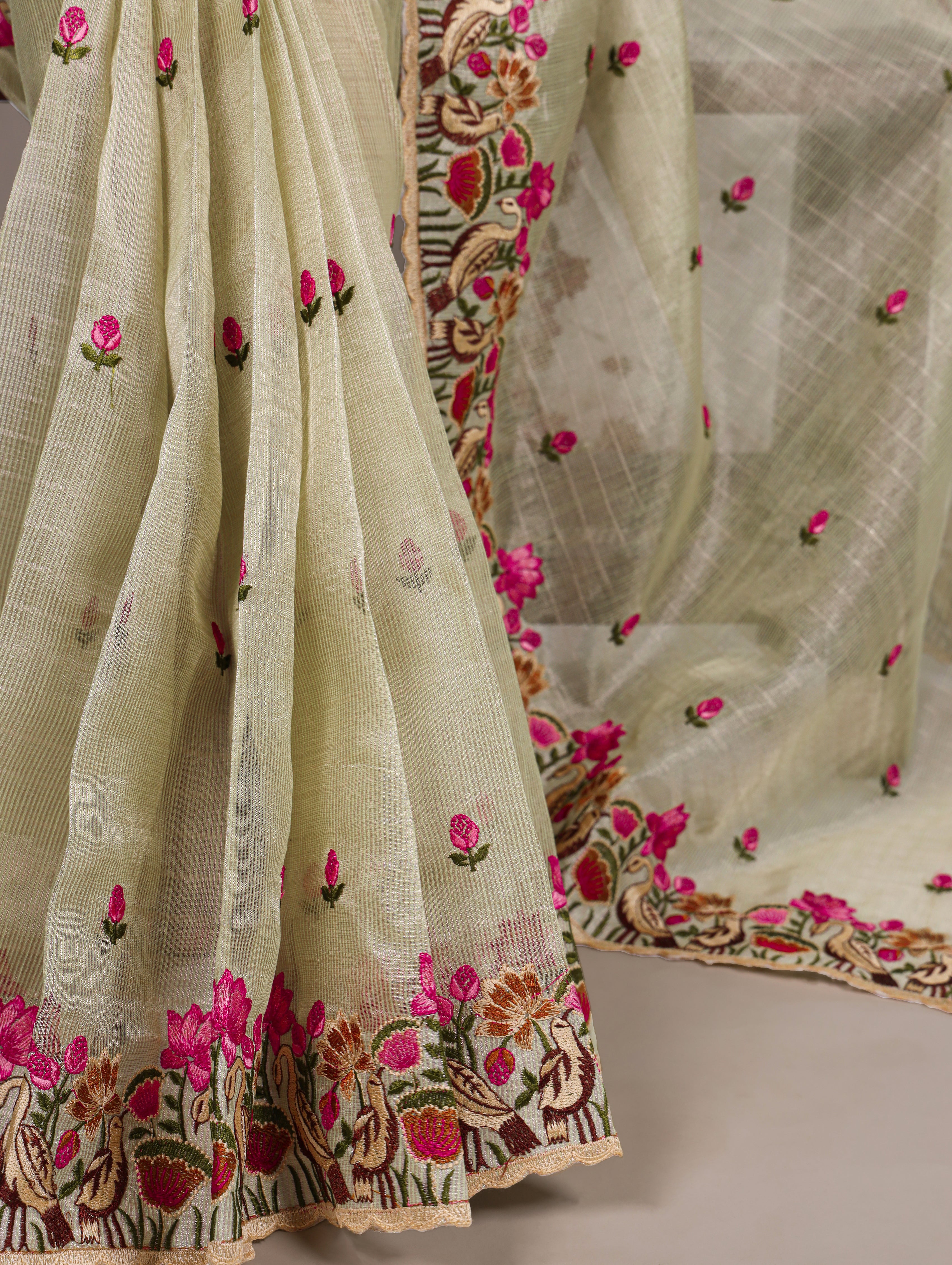 Zari Kota Tissue Saree For Women