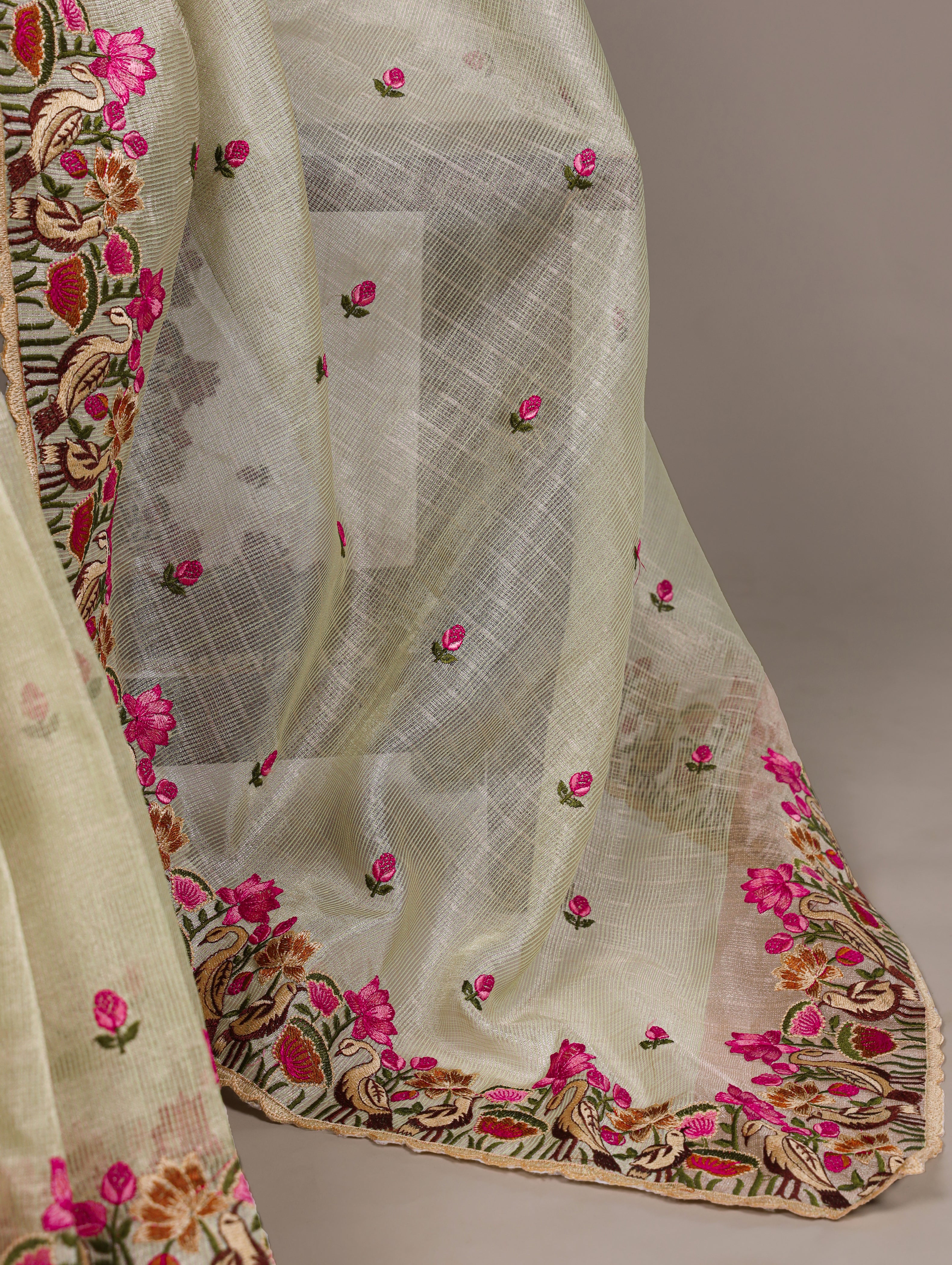 Zari Kota Tissue Saree For Women