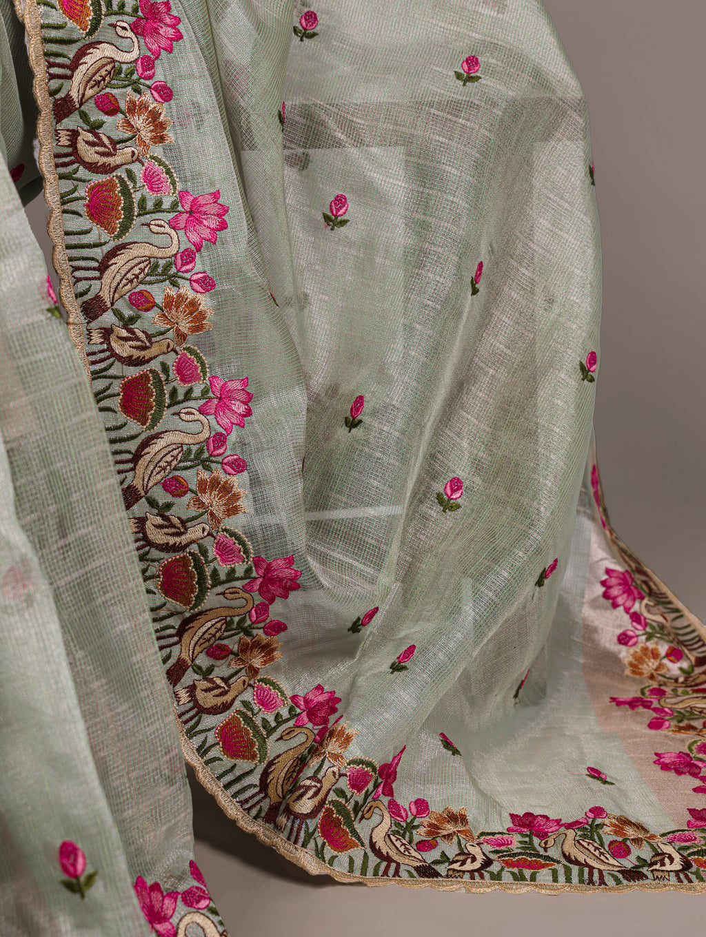 Zari Kota Tissue Saree For Women