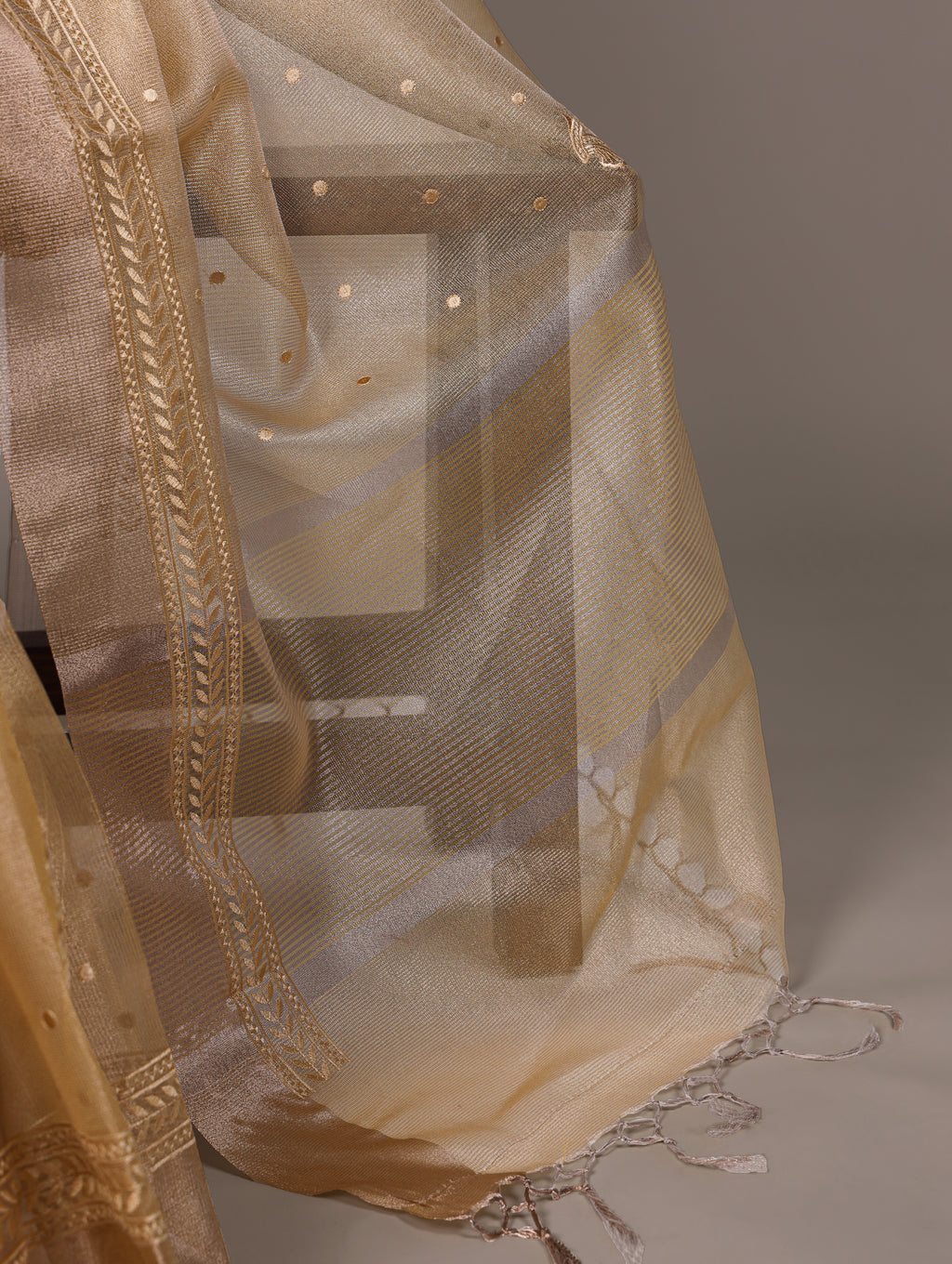 Poly Shimmer Embroidery Saree For Women