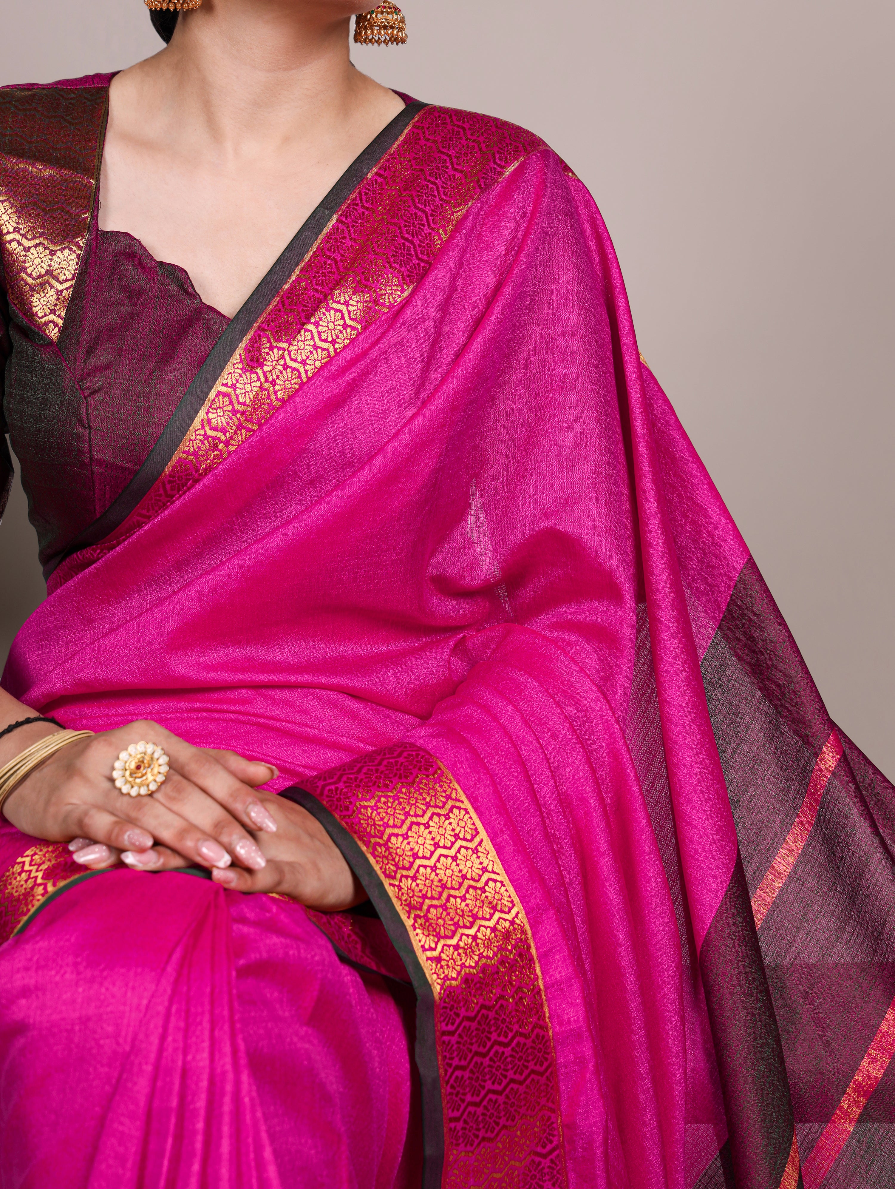 Poly Cotton Saree For Women