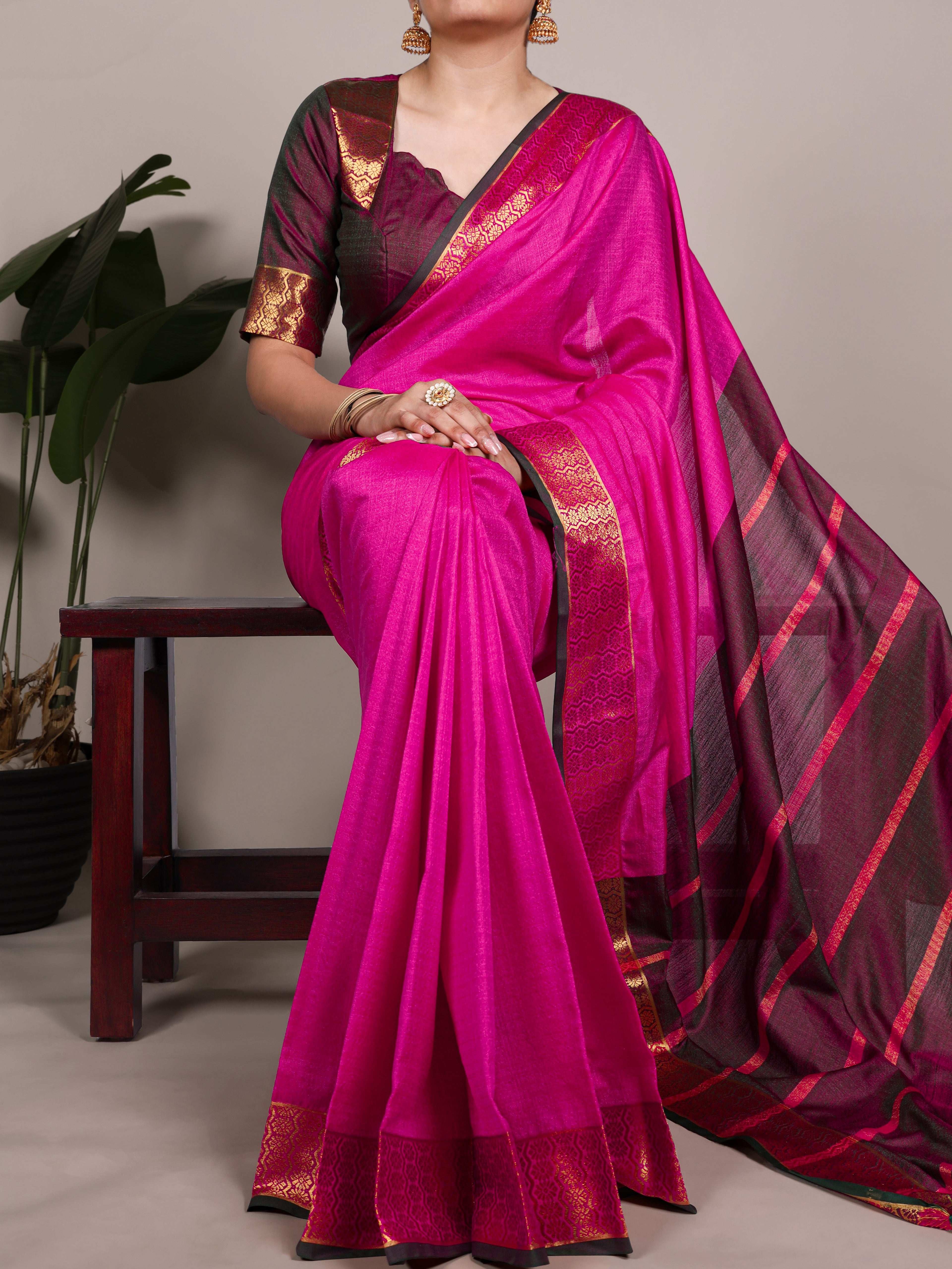 Poly Cotton Saree For Women