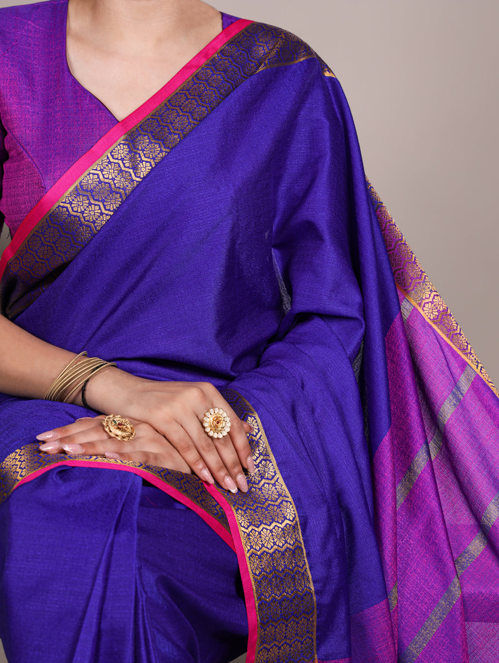 Poly Cotton Saree For Women