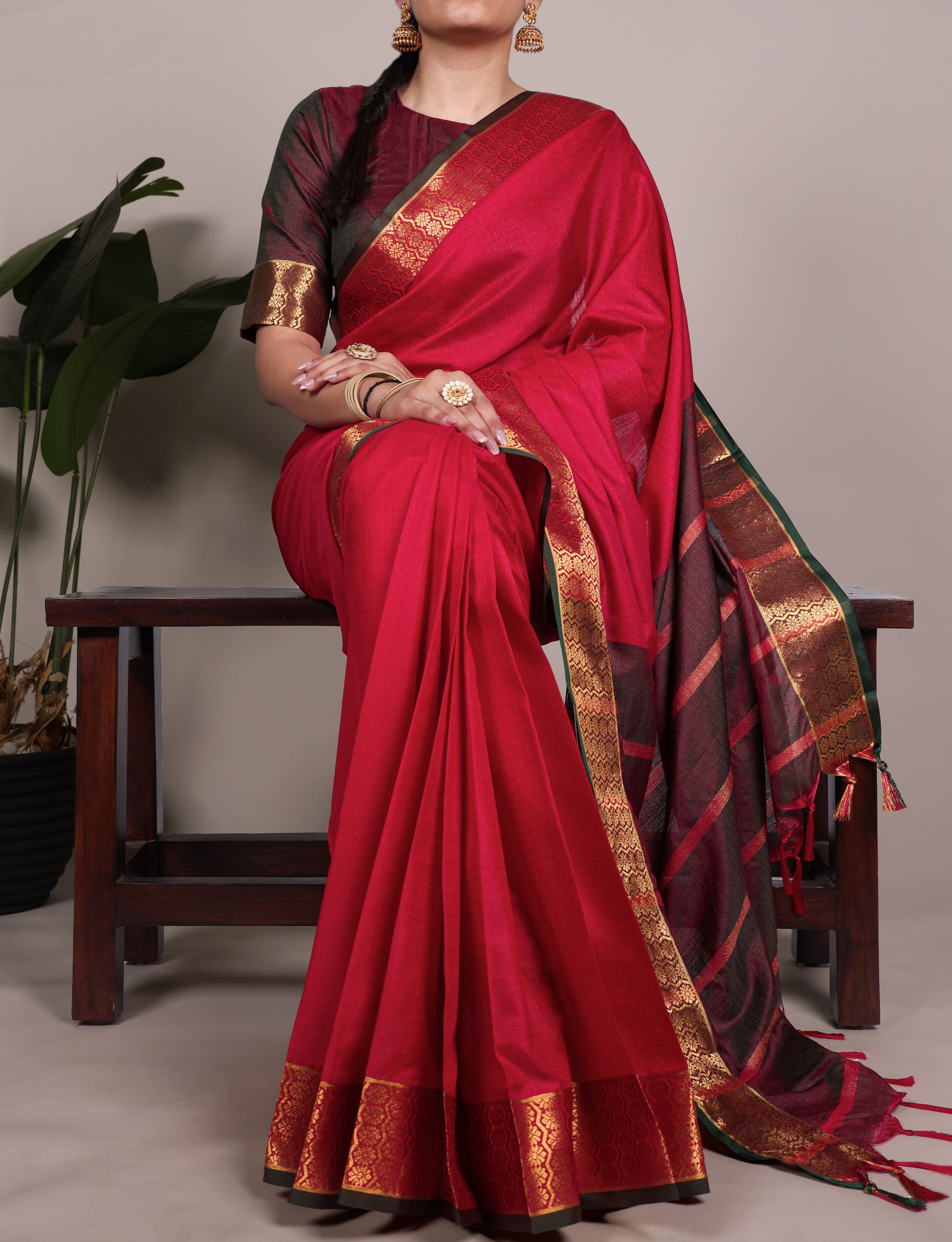 Poly Cotton Saree For Women