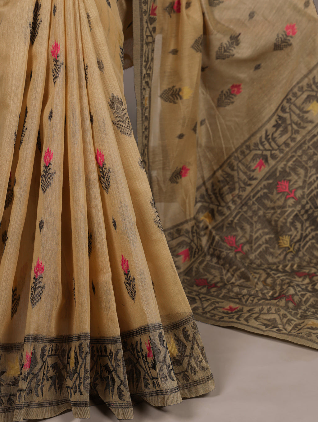 Cotton Thread Weaving Saree For Women