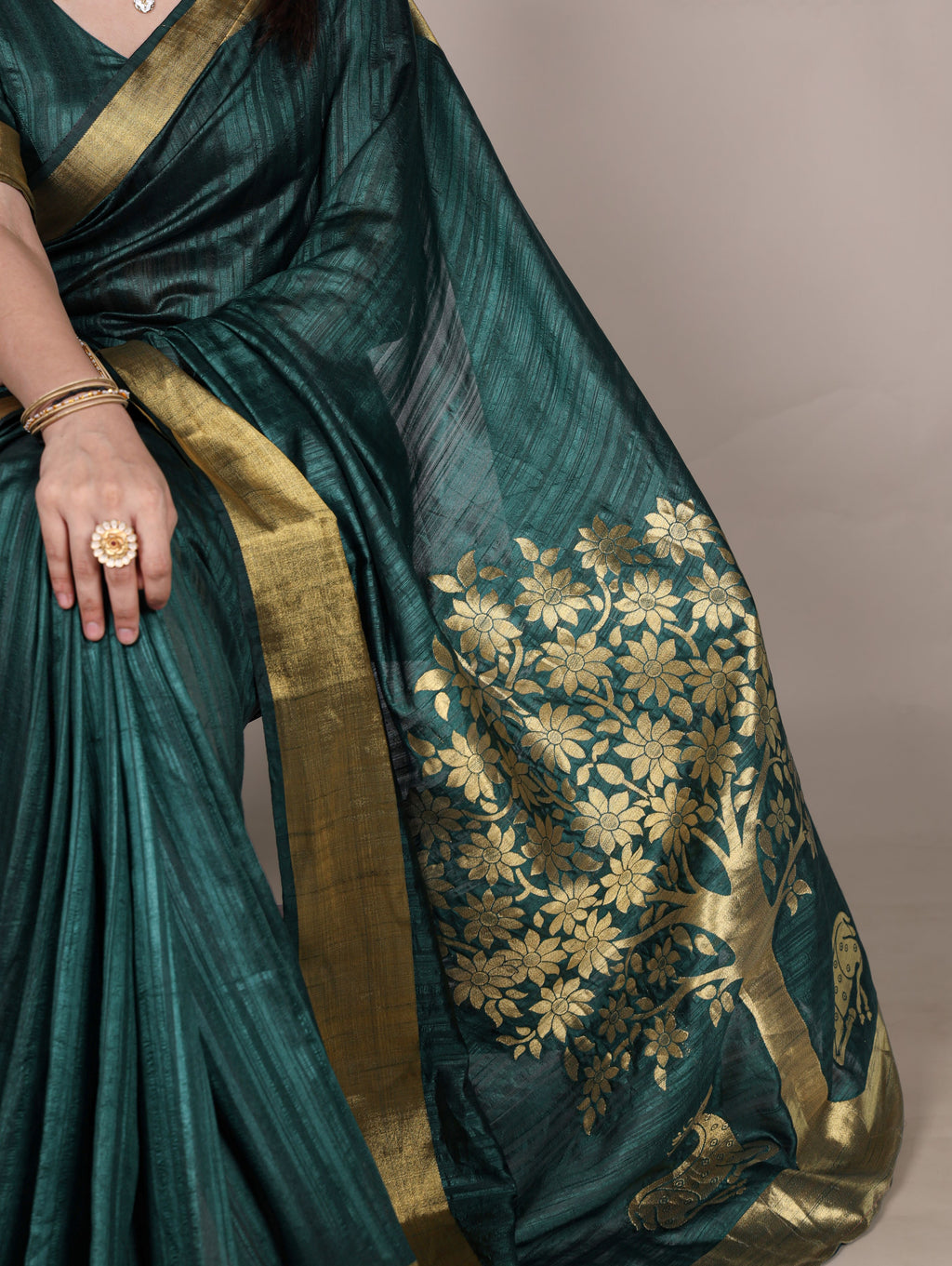 Raw Silk Zari Weaving Saree