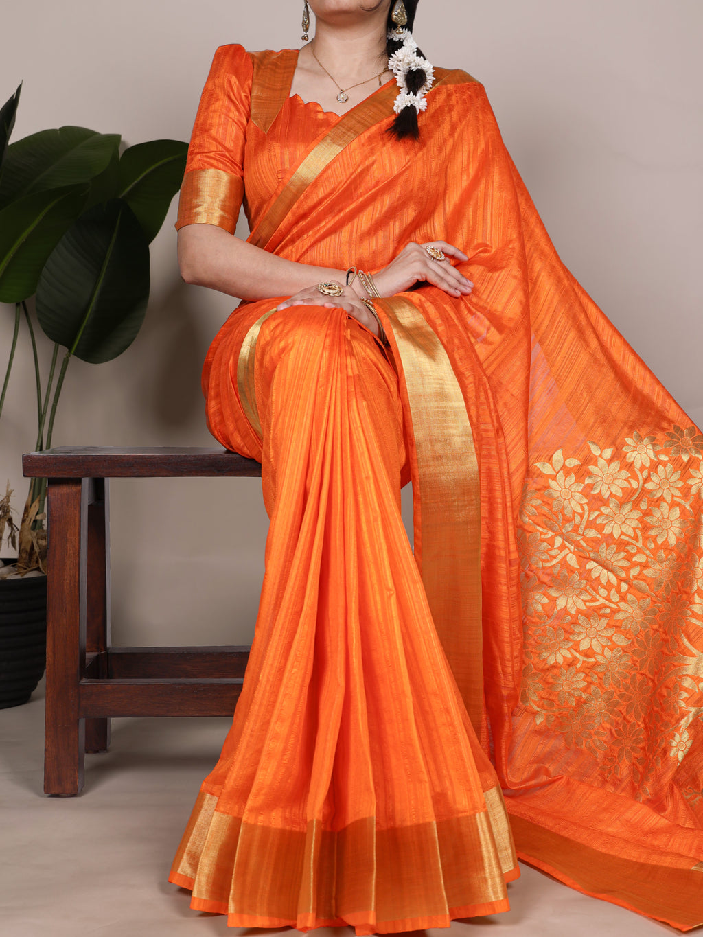 Raw Silk Zari Weaving Saree