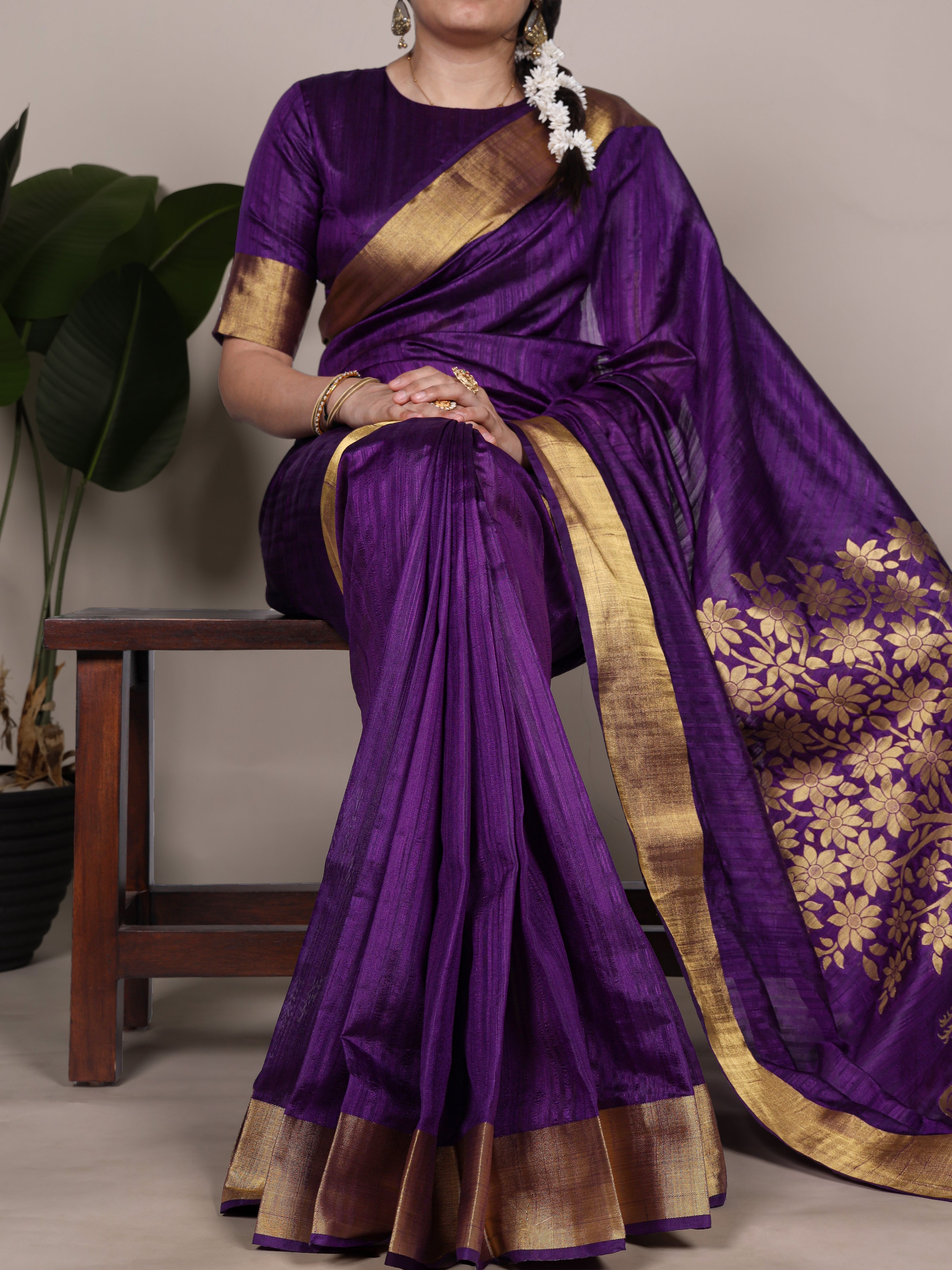 Raw Silk Zari Weaving Saree