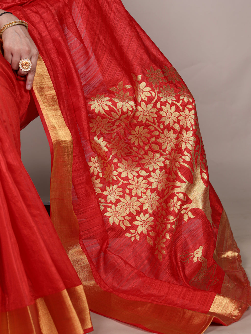 Raw Silk Zari Weaving Saree