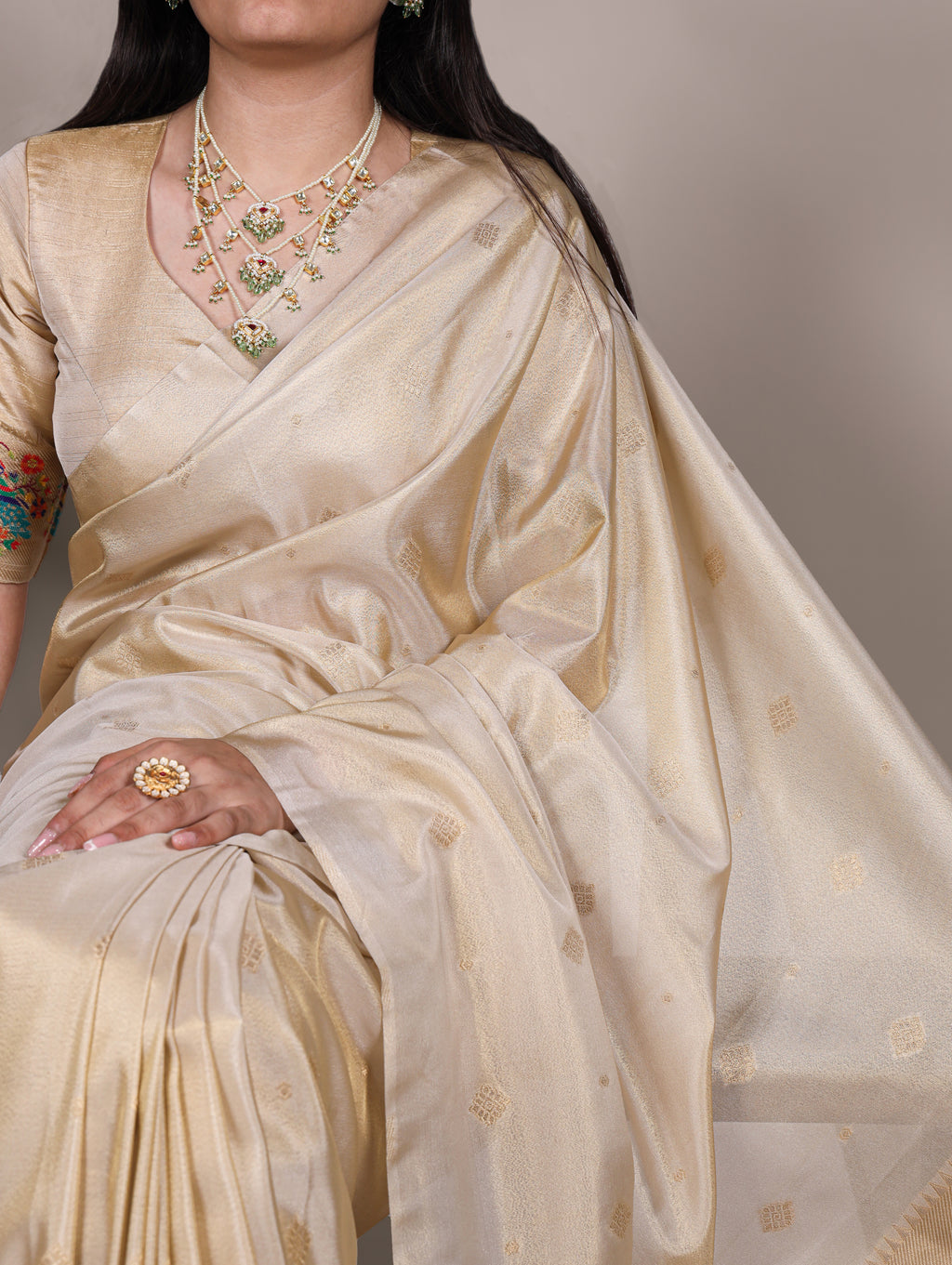 Tissue Paithani Zari Weaving Saree