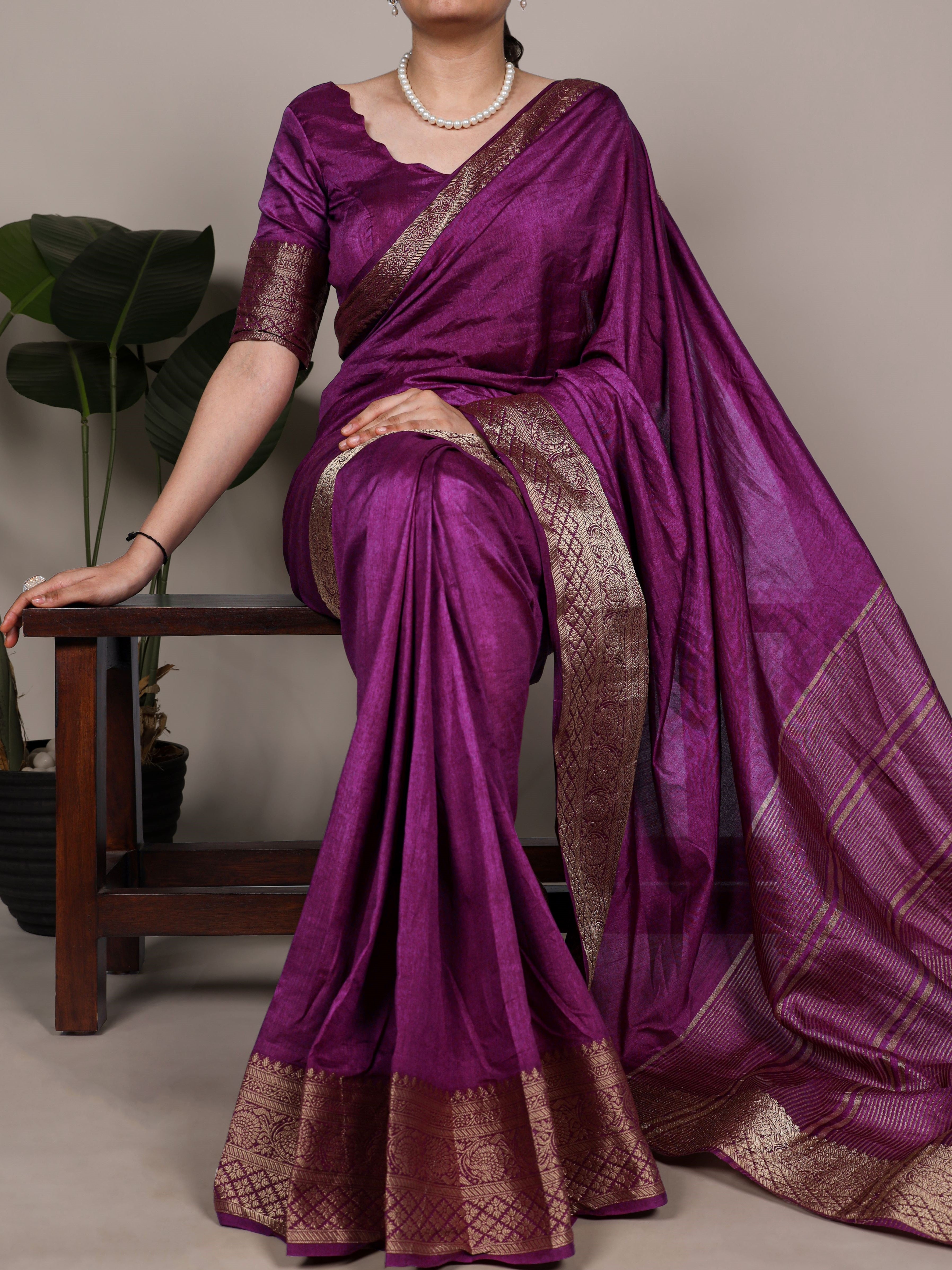 Dola Silk Zari Weaving Saree