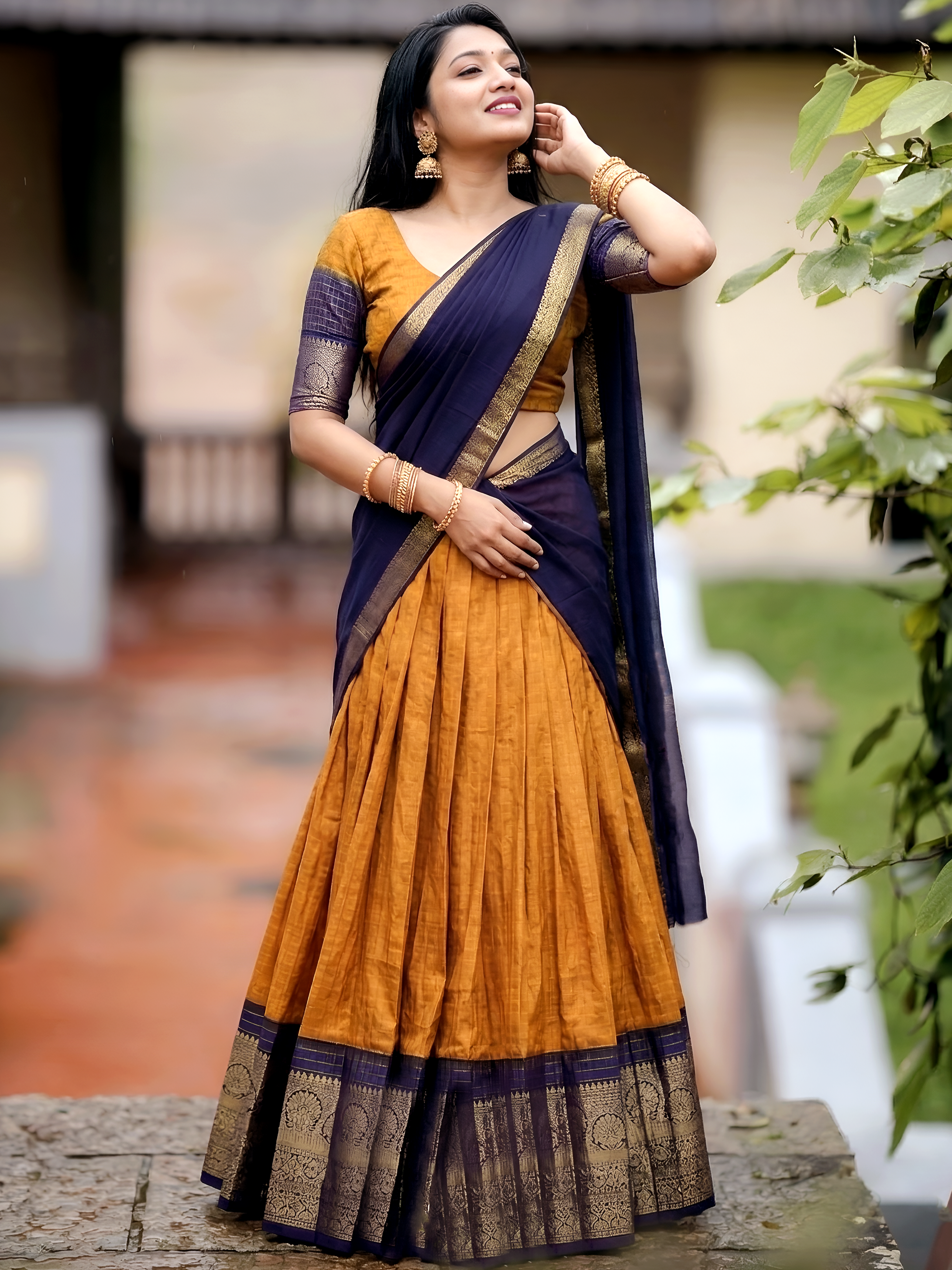 Dola Chex Zari Weaving Lehenga With Dupatta