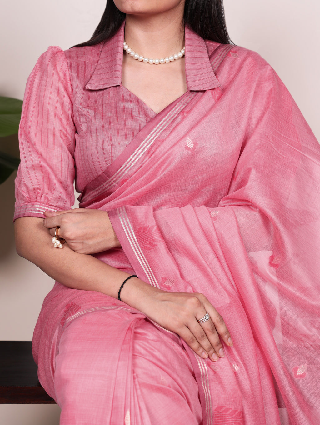 Cotton Silk Zari Weaving Saree