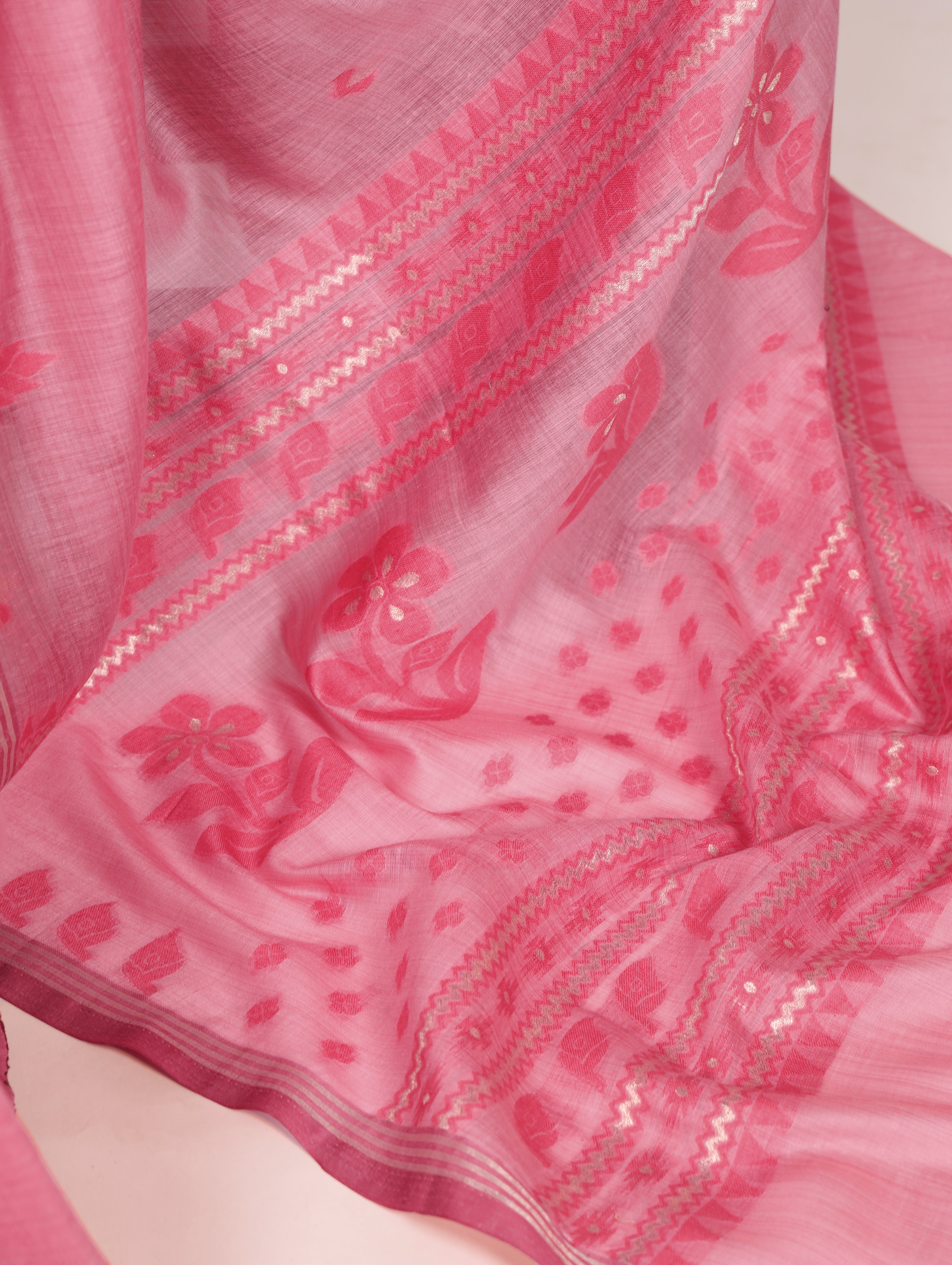 Cotton Silk Zari Weaving Saree