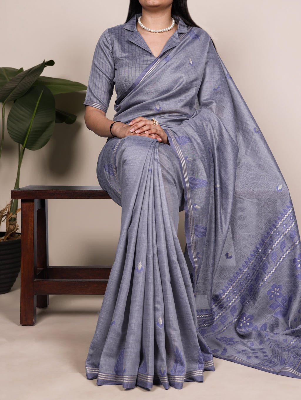 Cotton Silk Zari Weaving Saree