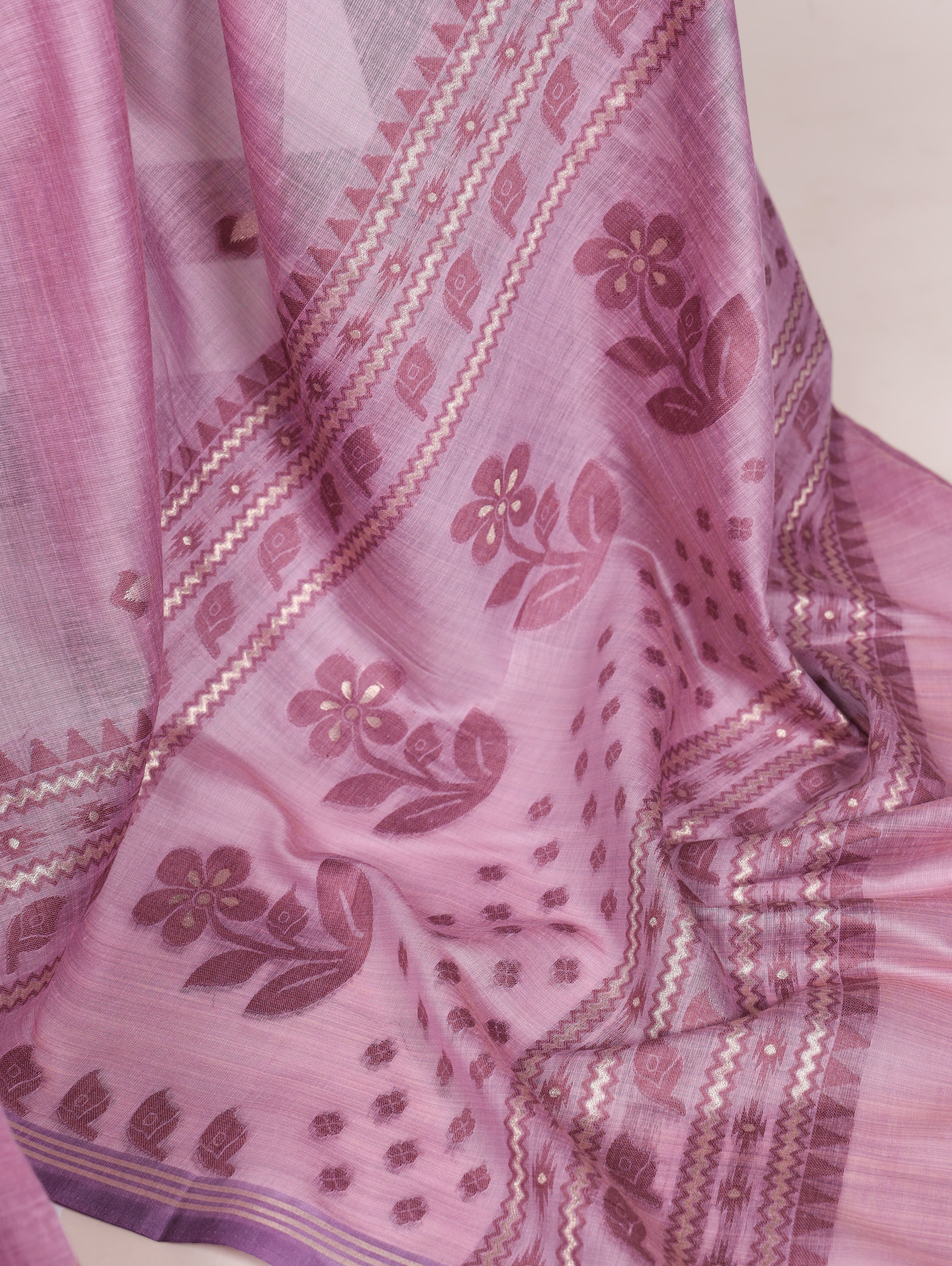 Cotton Silk Zari Weaving Saree